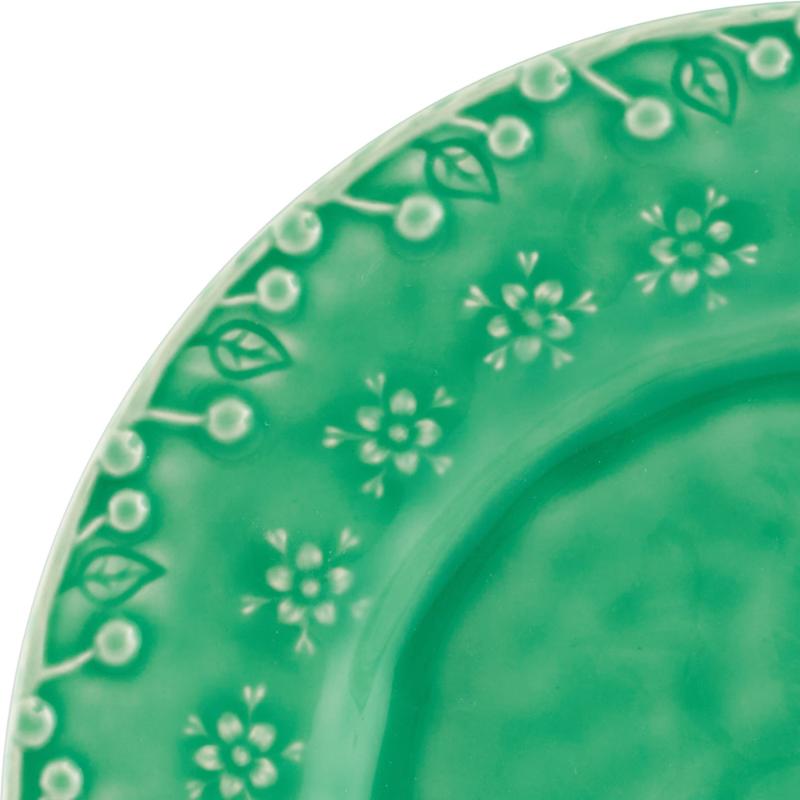 Flora asjett 23 cm grønn