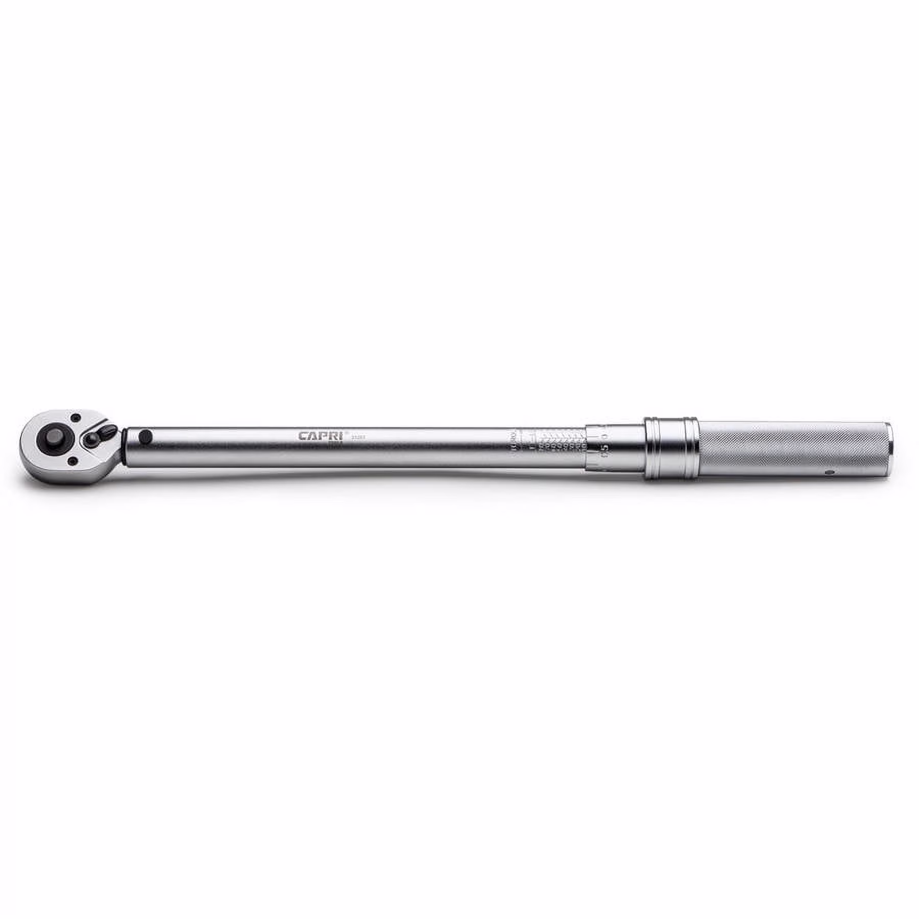 Capri Tools 31201 10-80 Foot Pound Industrial Torque Wrench, 3/8, Matte Chrome