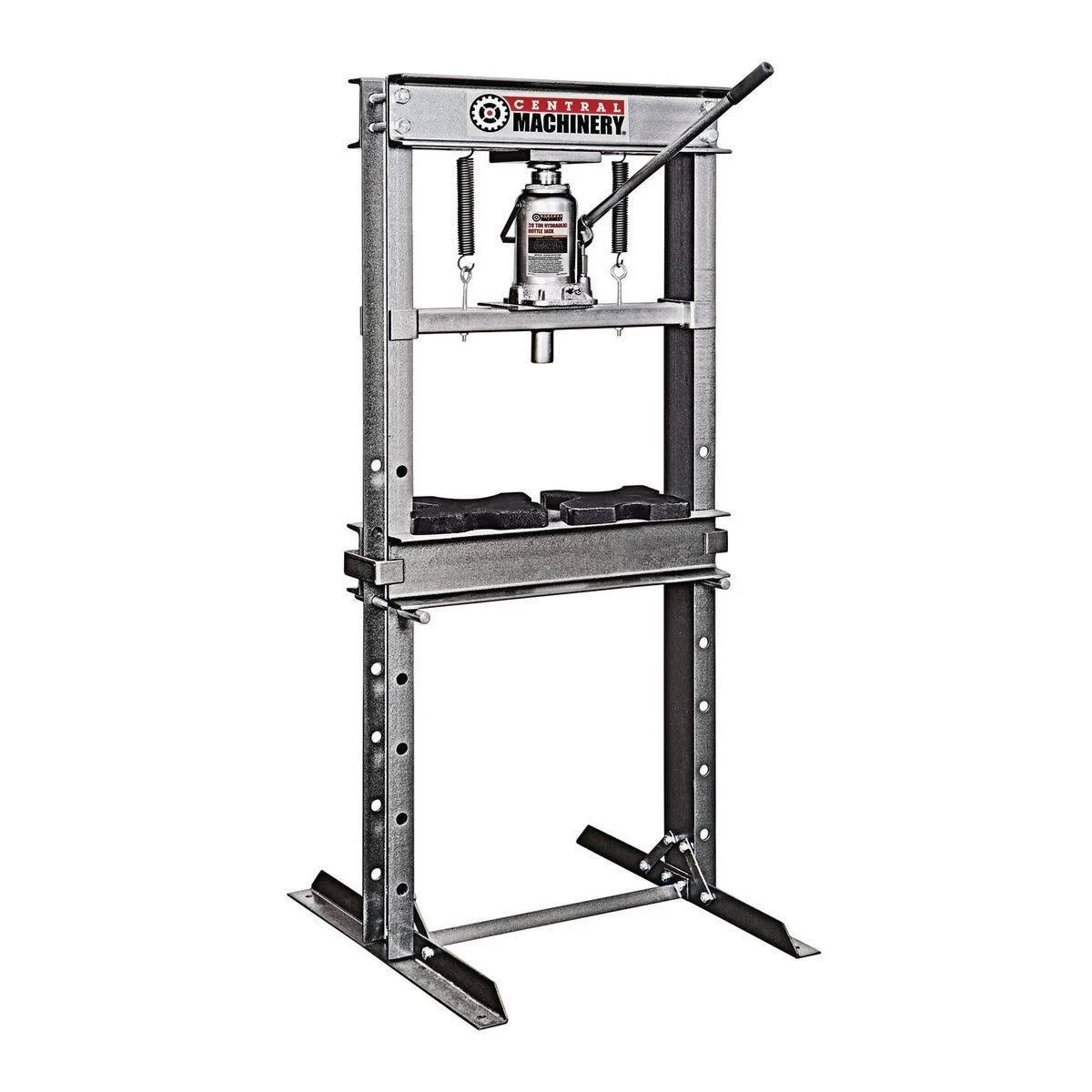 Central Machinery 32879 20 Ton H-Frame Industrial Heavy Duty Floor Shop Press-Instock