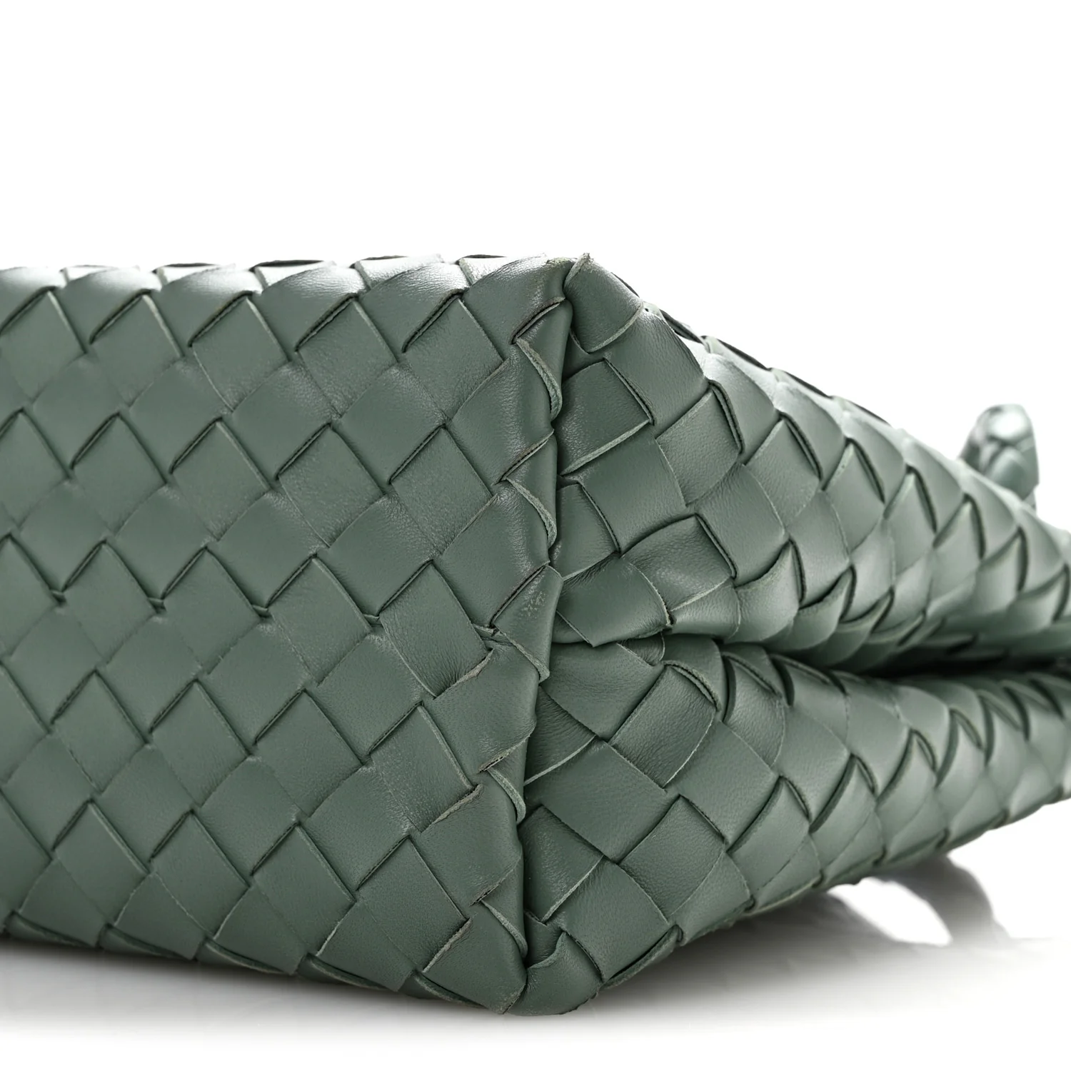 Nappa Intrecciato Medium Andiamo Shoulder Bag Aloe