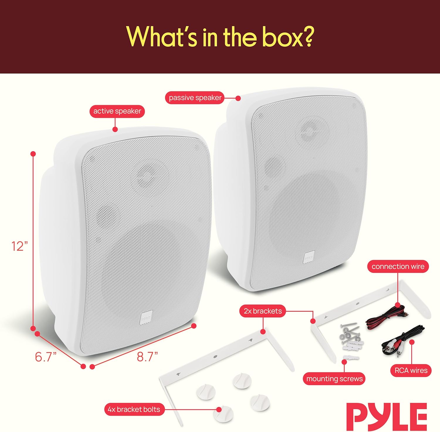 Pyle Home PDWR64BTW 6.5