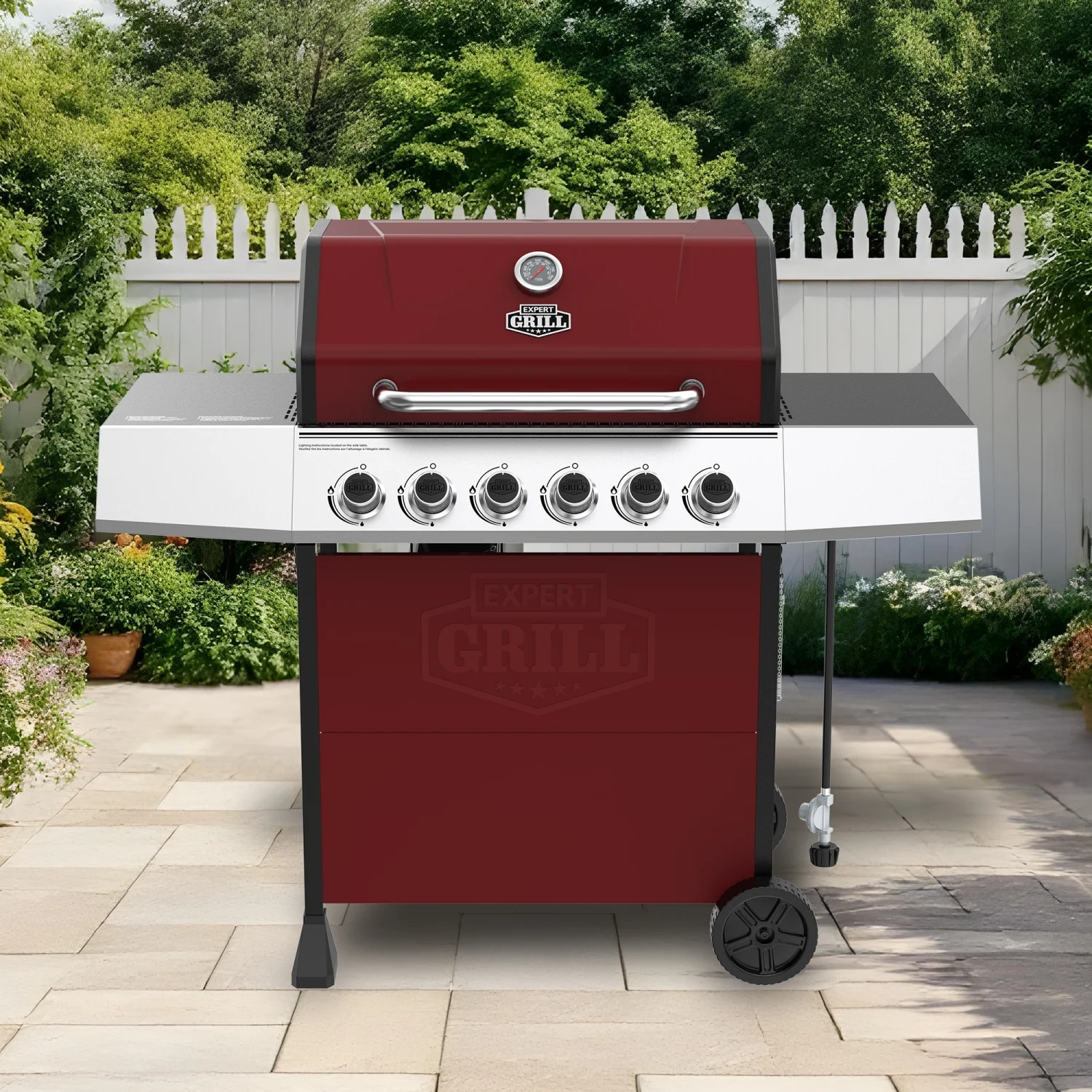 Expert Grill 5 Burner Propane Gas Grill with Side Burner