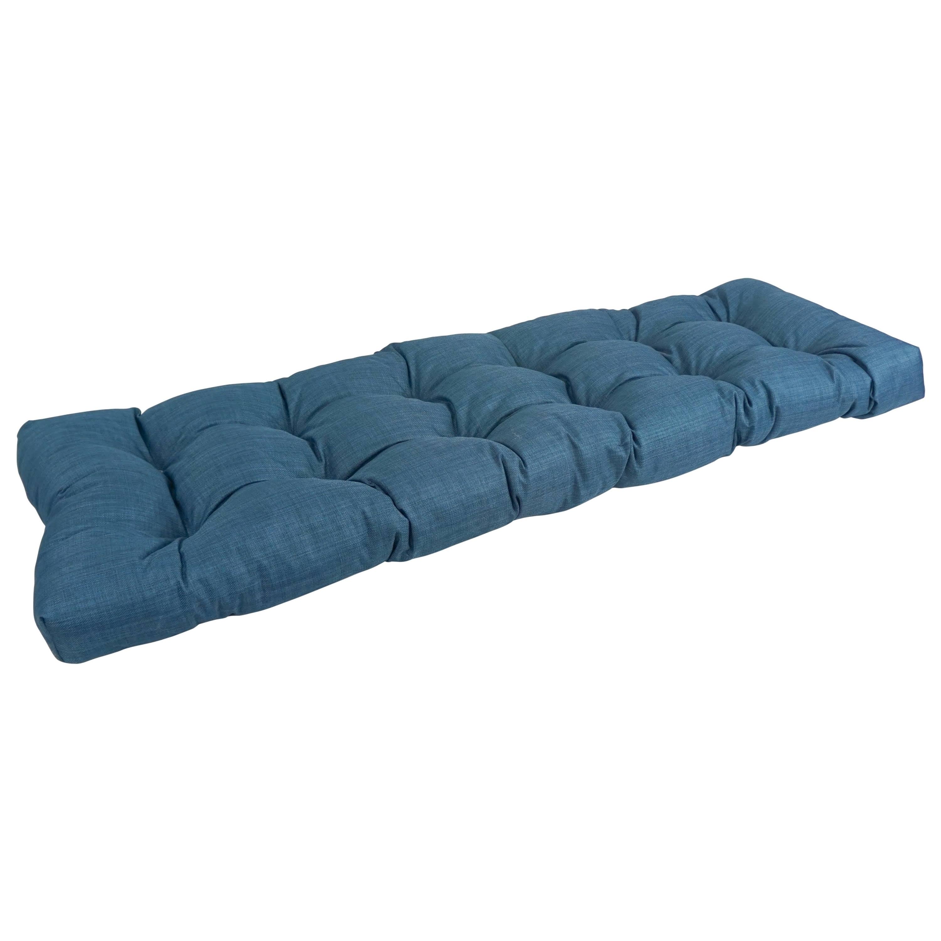 Blazing Needles 60-Inch by 19-inch Tufted Solid Outdoor Spun Polyester Loveseat Cushion
