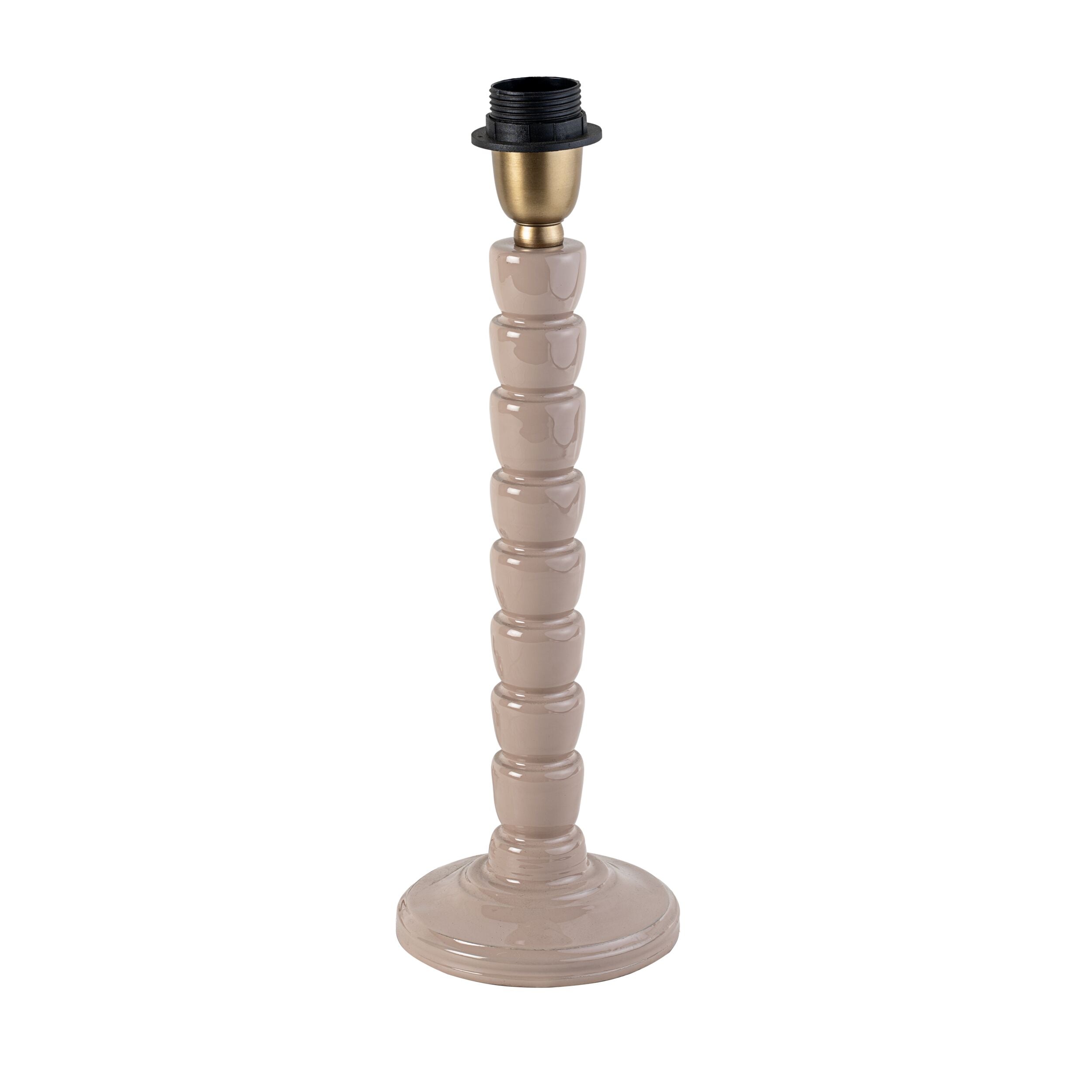 Mercado Wooden Table Lamp Warm Sand Base Only 12x28cm