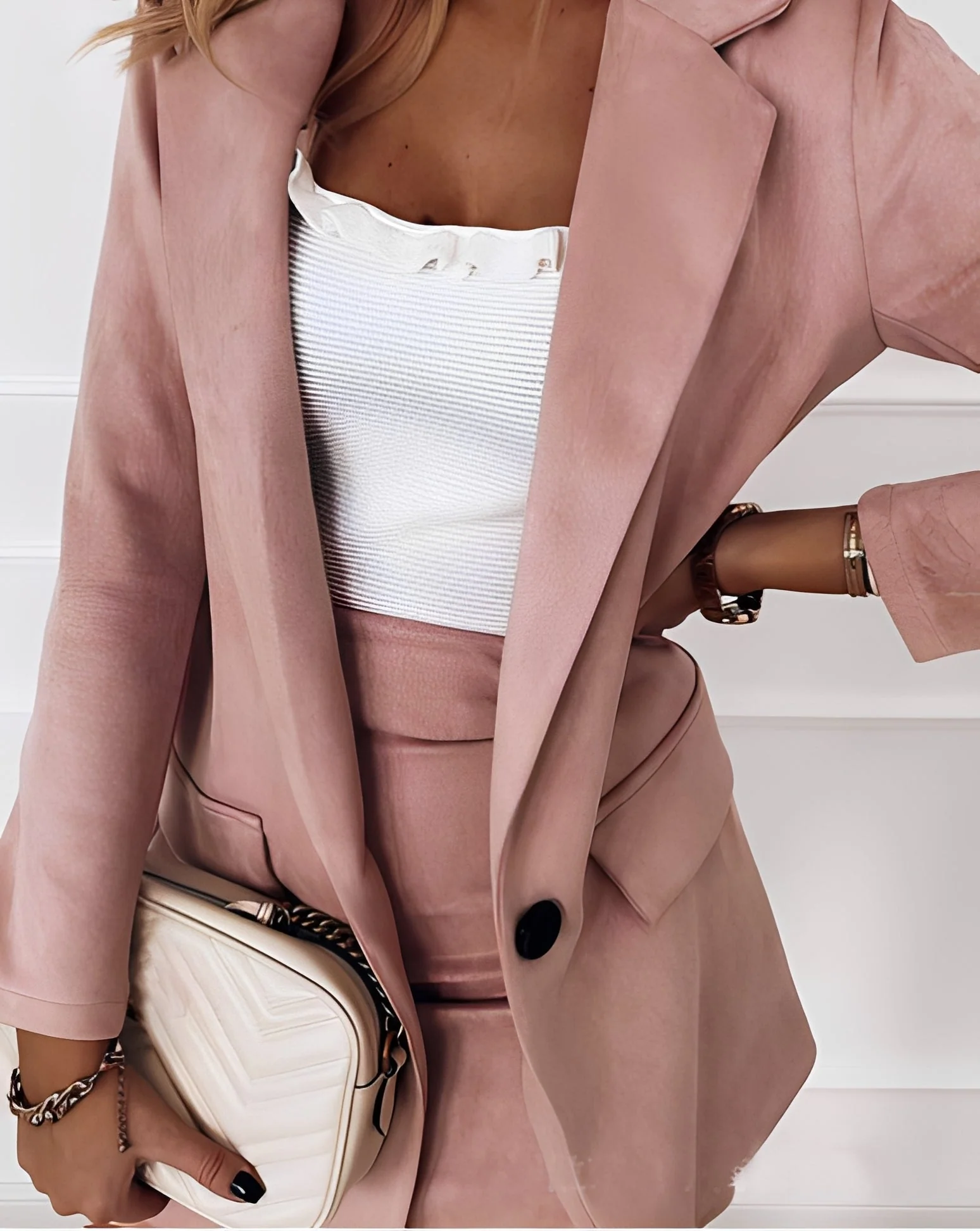 Katelyn - Ensemble blazer formel et mini-jupe