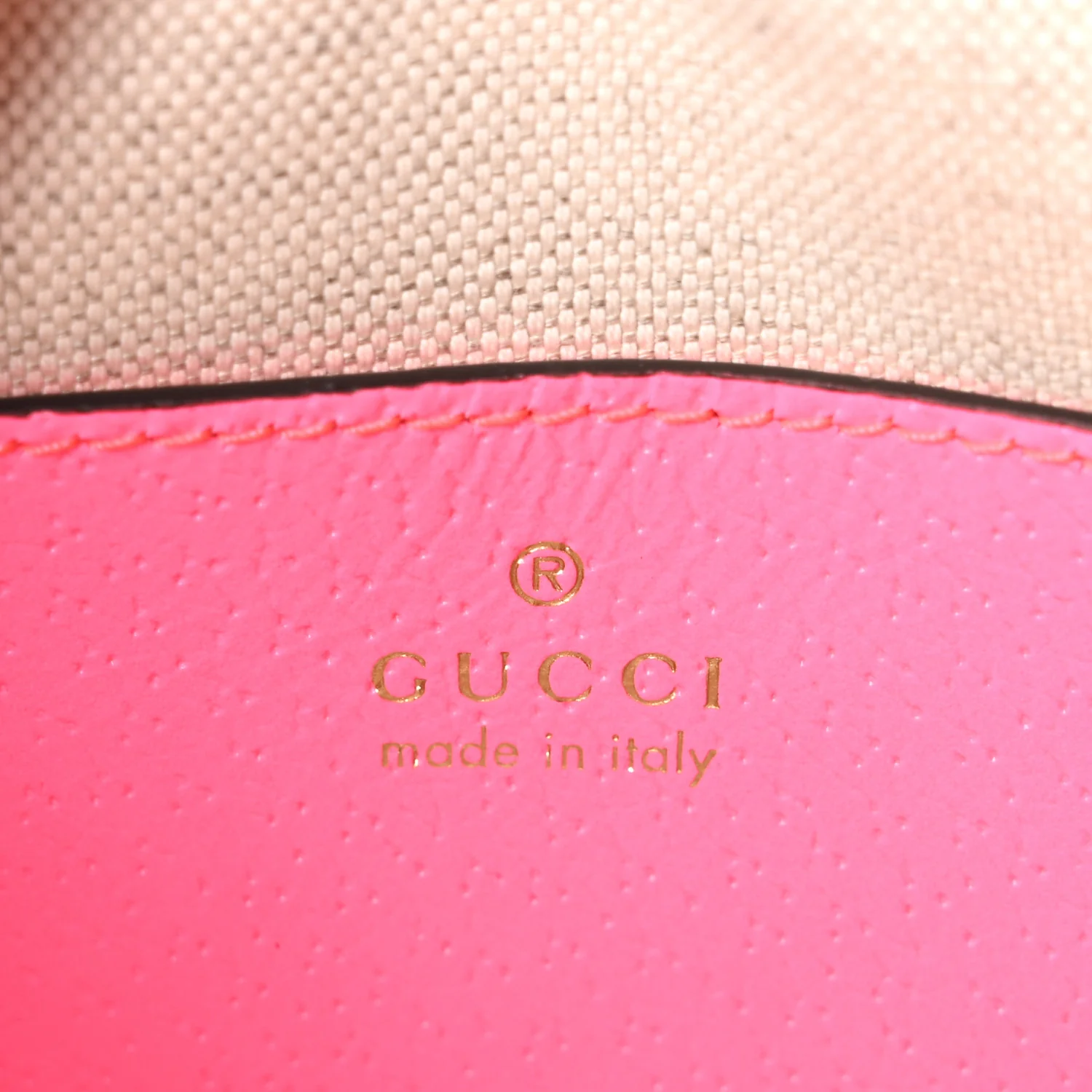 GG Supreme Monogram Textured Dollar Calfskin Web Ophidia Small Crossbody Bag Beige Ebony Fuchsia
