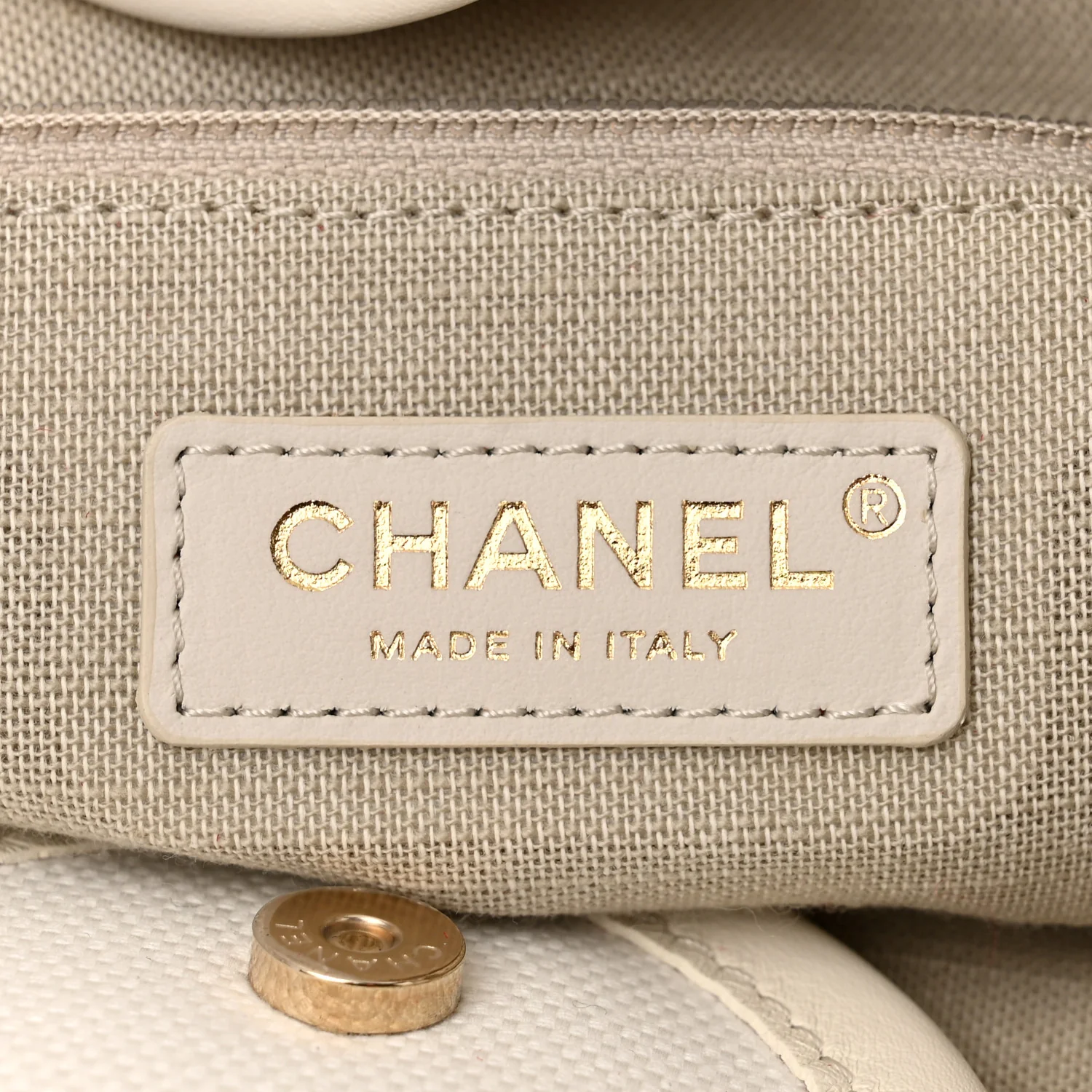 Cotton Medium Deauville Tote White