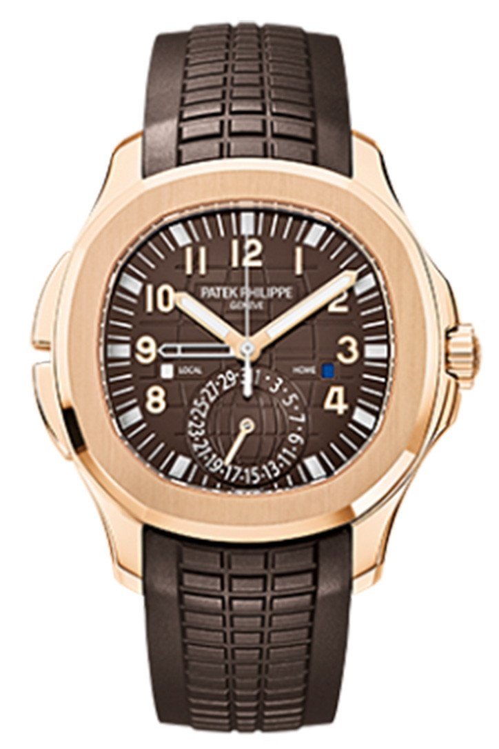[Super Clone]Patek Philippe Aquanaut Brown Embossed Arabic Dial Rose Gold Composite Men's Watch 5164R-001
