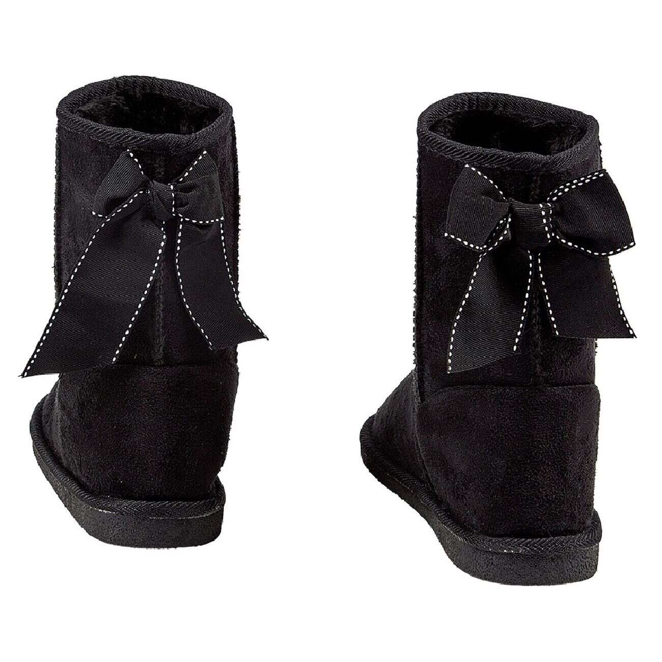 Botte pour enfant fourrée avec un noeud noir brodé à l'arrière T32/33