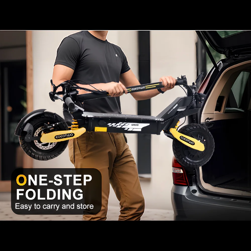 Off Road Electric Scooter for Adults, 1200W Motor Fast E Scooter, Up to 28MPH Top Speed 20Miles Long Range, 11" Off-Road Tires, 330lbs MAX Load, Foldable(GT06 48V 13AH) - Image 7