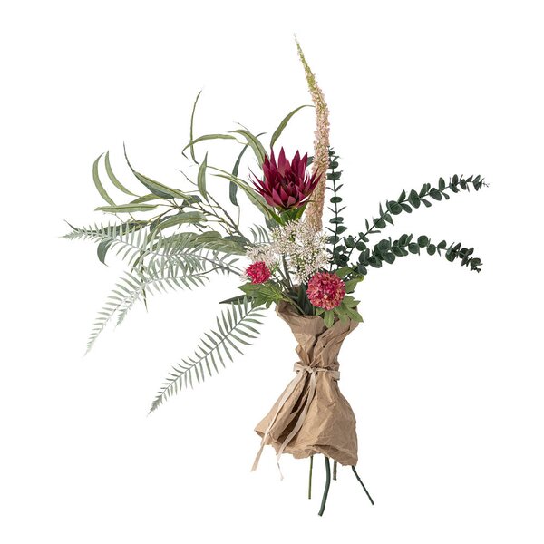 Crown bukett kunstig 30x80 cm røde blomster