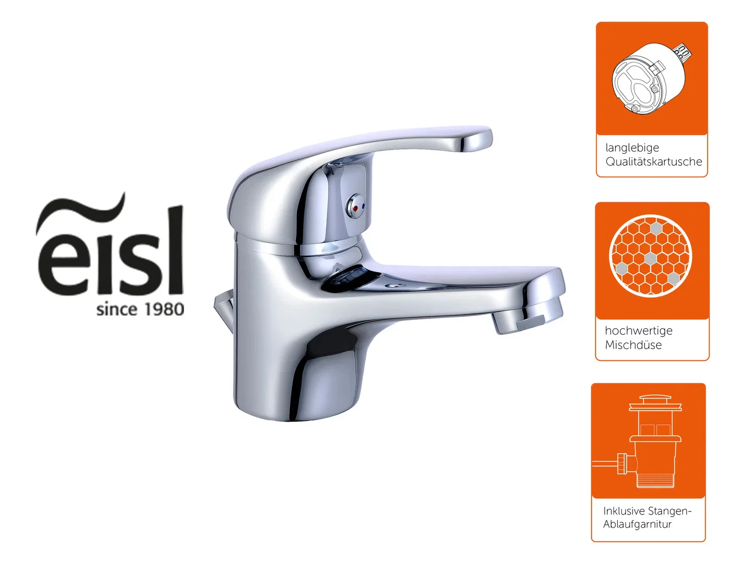 Eisl Mitigeur robinet d'vier salle de bain GRANDE VITA CLASSIC