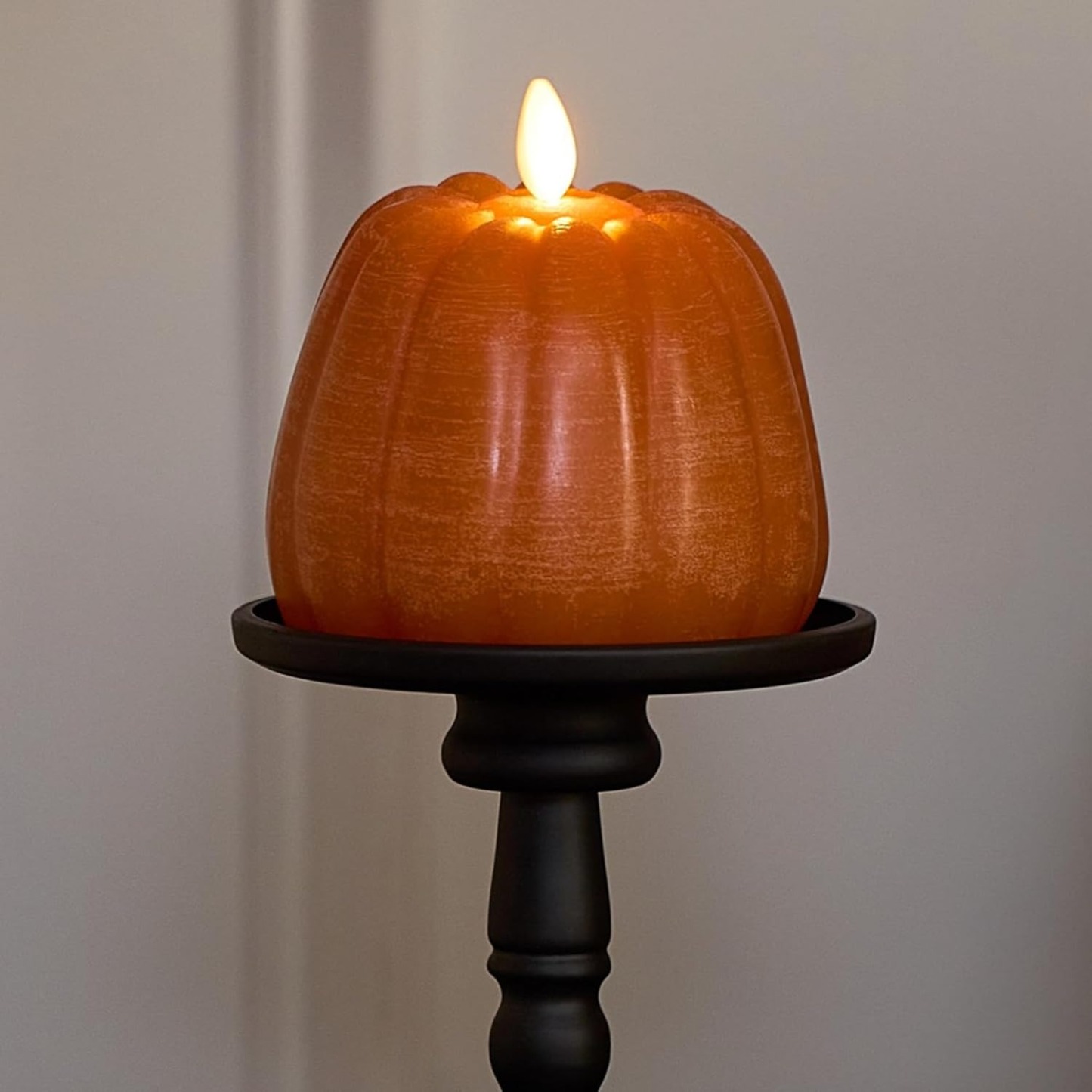 Pumpkin Figural Flameless Flickering Moving Flame LED Candle