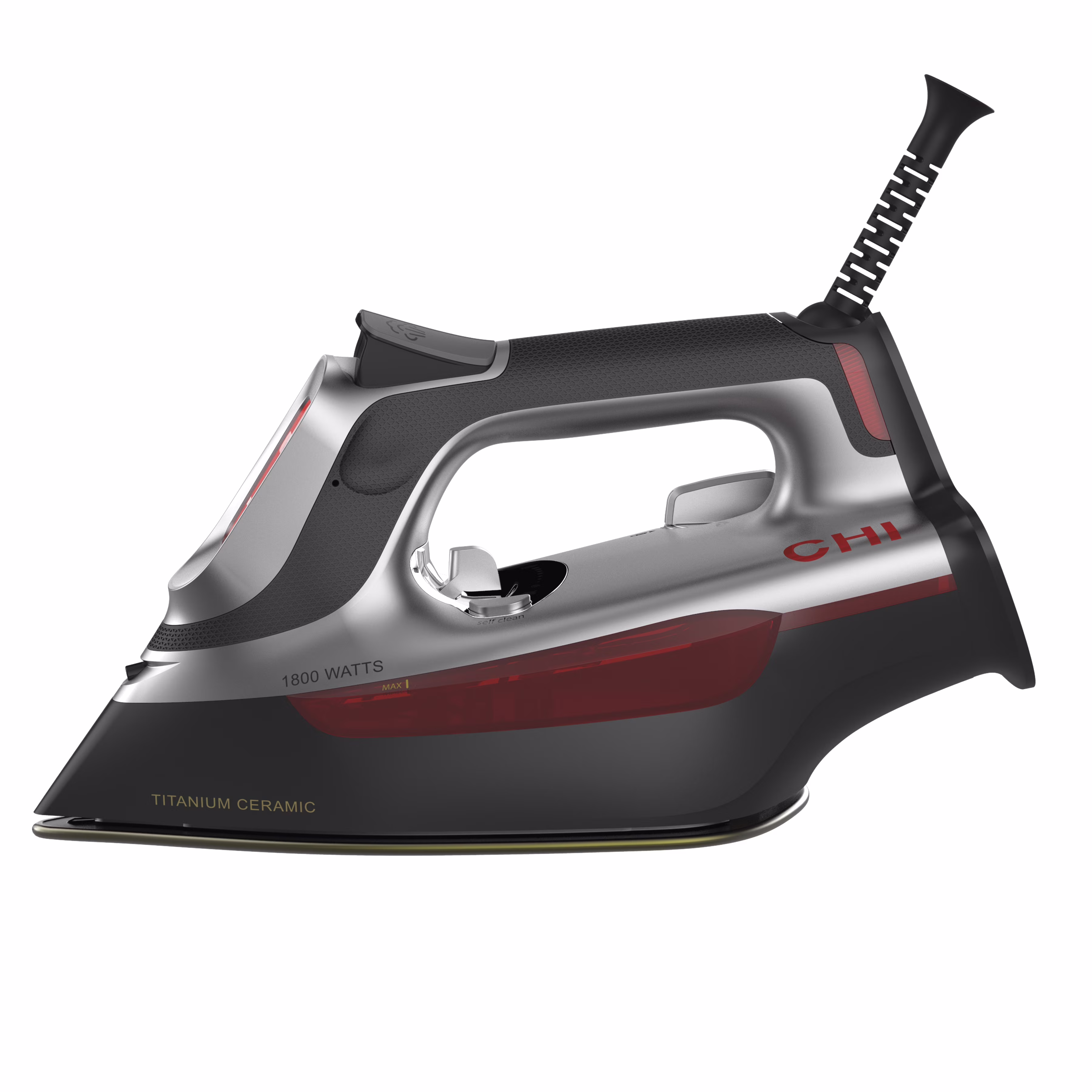 Iron Touchscreen Clothing Iron, Black and Silver, 13103