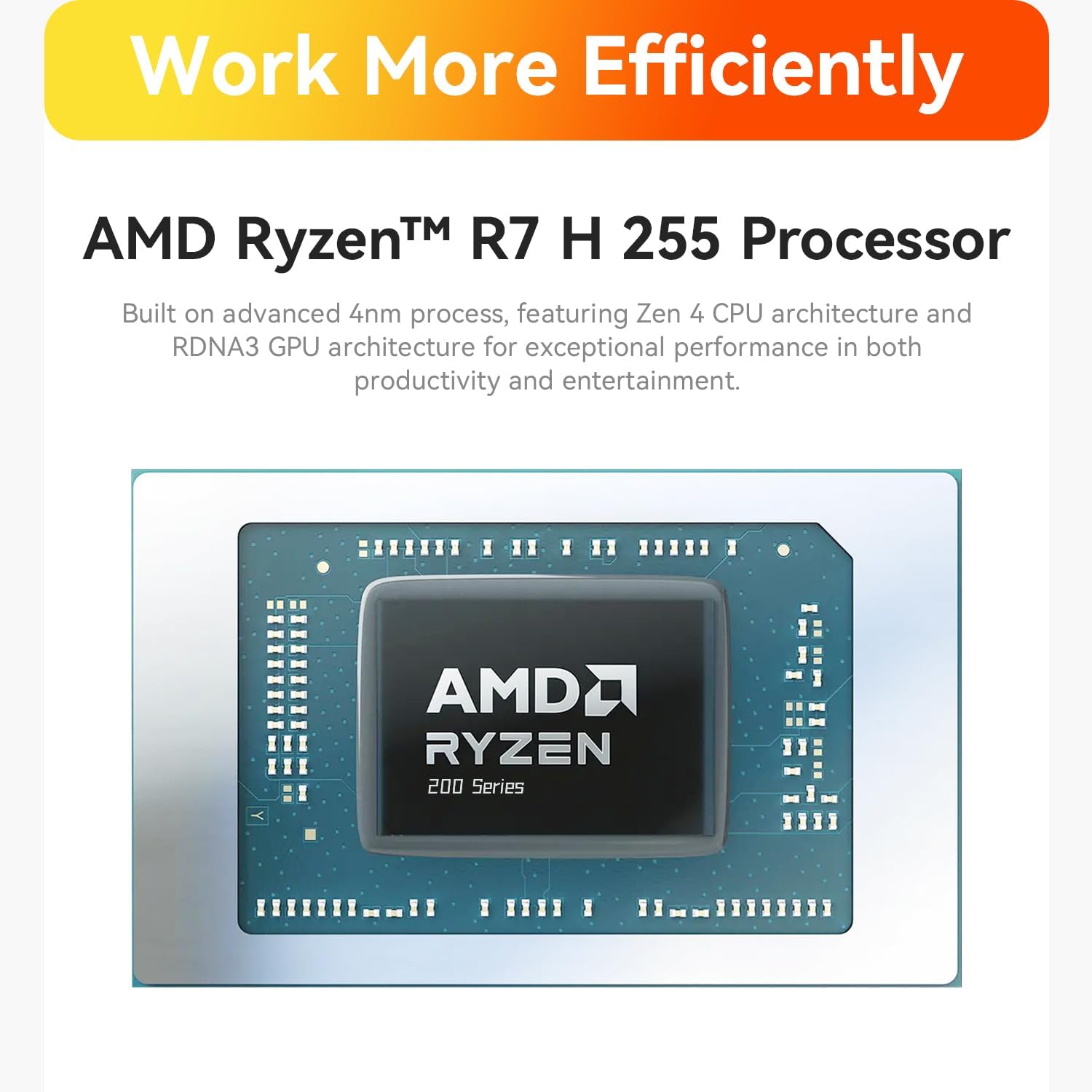Beelink SER9 MAX Mini PC  AMD Ryzen 7 H 255(4nm  8C/16T) up to 4.9GHz  Mini Computer 64GB DDR5 RAM 1TB M.2 NVME SSD  Desktop PC 4K@240Hz Triple Display/USB4/WiFi6/BT5.2/10Gbps/W-11 Pro