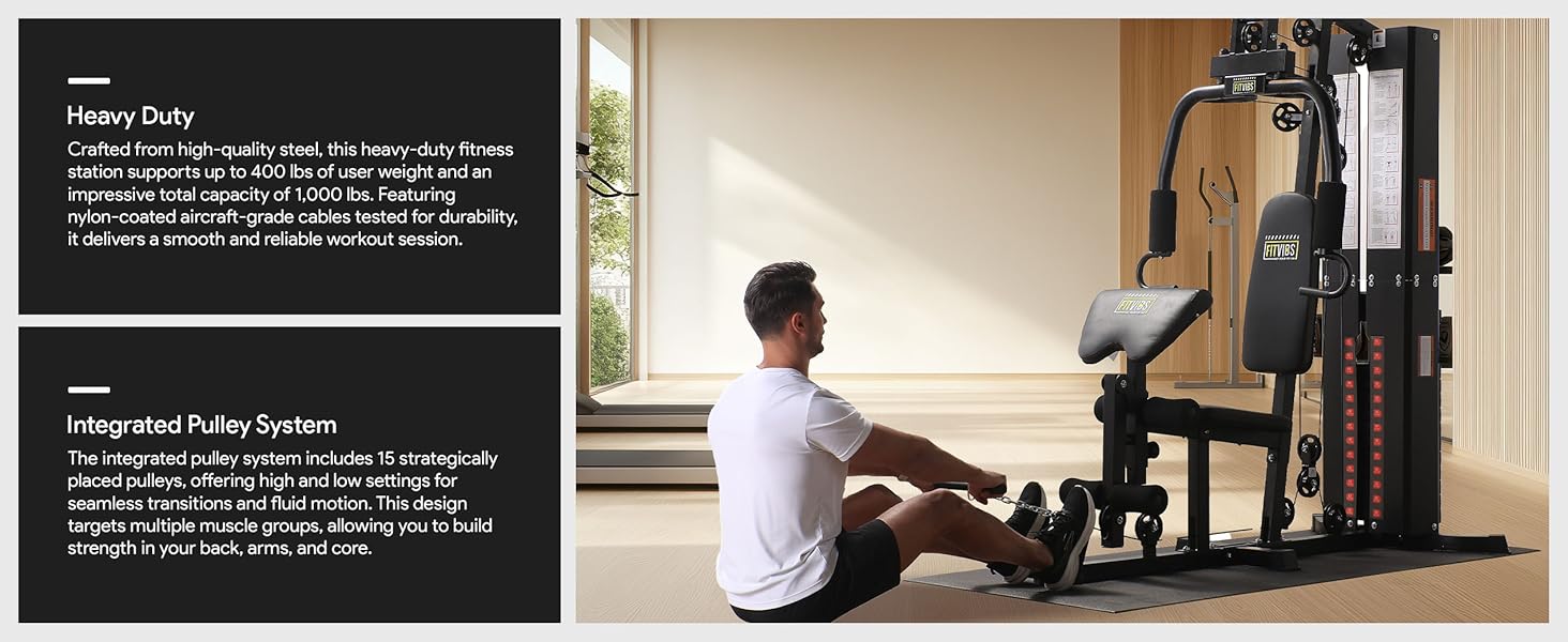 BalanceFrom Multifunctional Home Gym Workout Station Strength Training Equipment