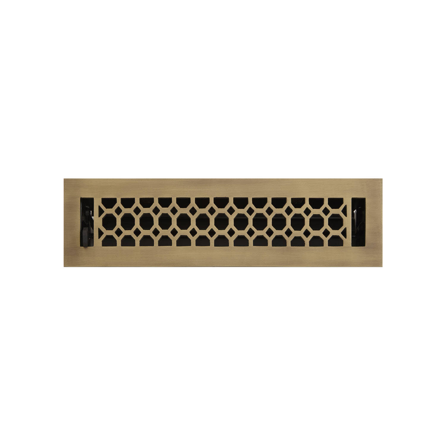 Signature Hardware 929149-2-10 Honeycomb Brass Floor Register - Brass, Gold