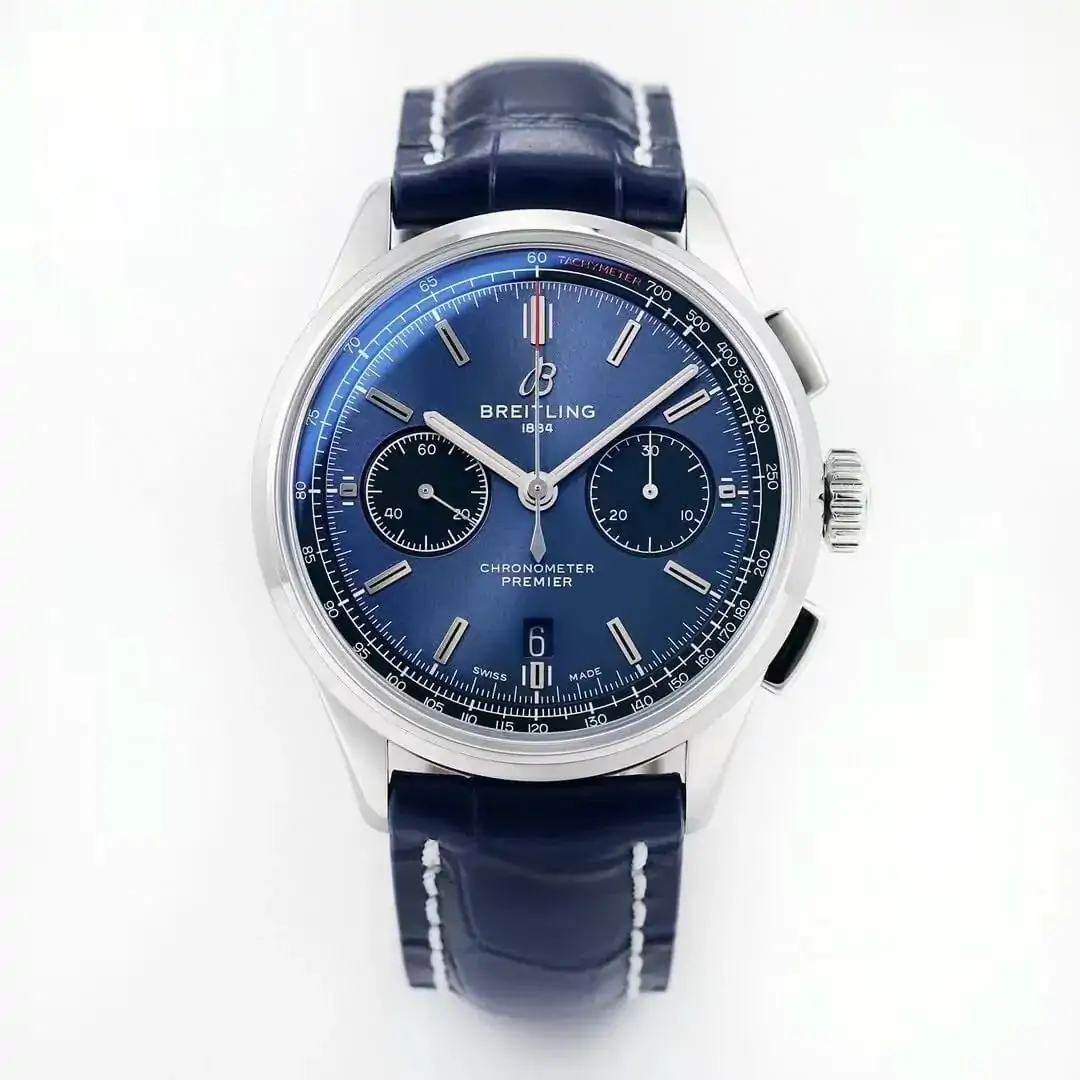Breitling Premier B01 Chronograph AB0118221C1A1 GF Factory Blue Strap