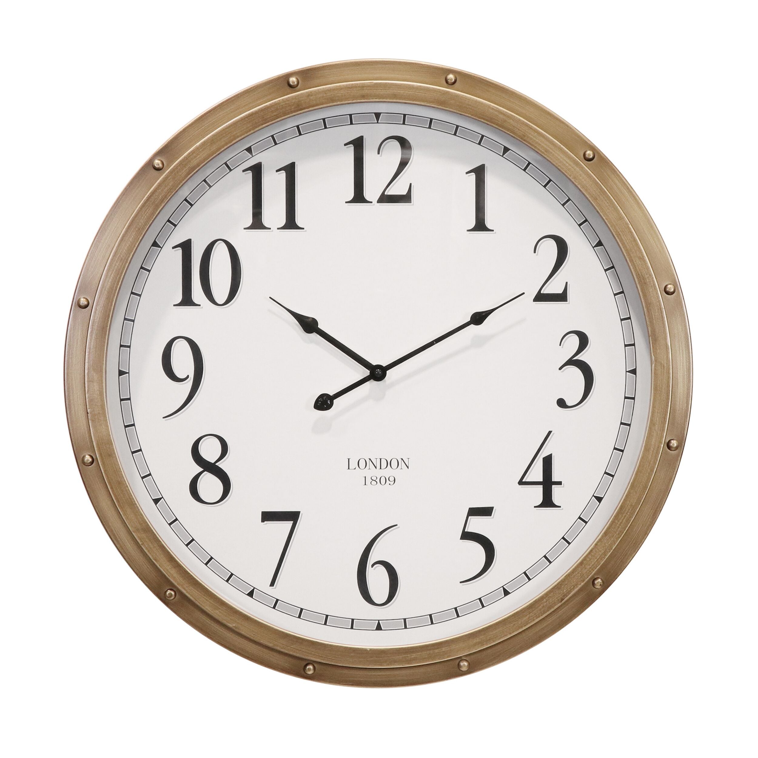 Mayfair Brass Wall Clock 60cm