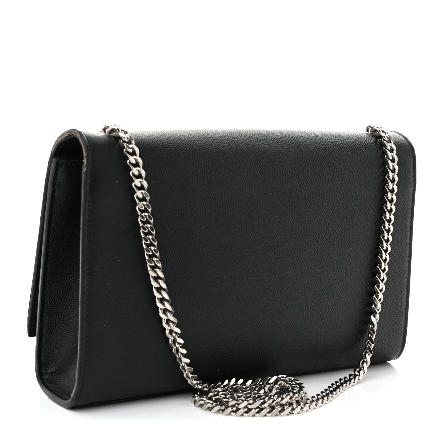 Grain De Poudre Medium Classic Monogram Kate Satchel Black