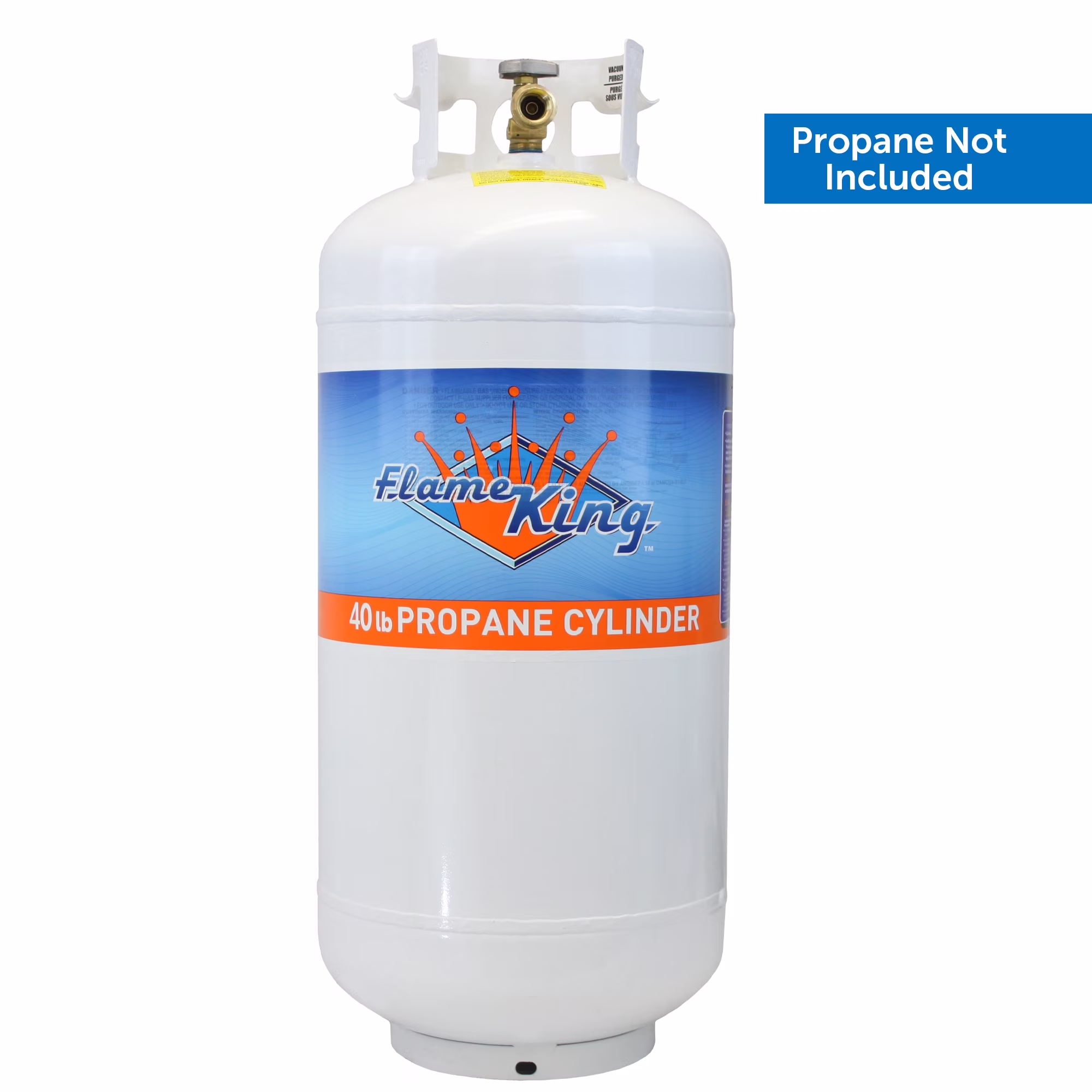 Empty Steel Propane Tank, LP Cylinder with Type1 OPD Valve, 40 lbs
