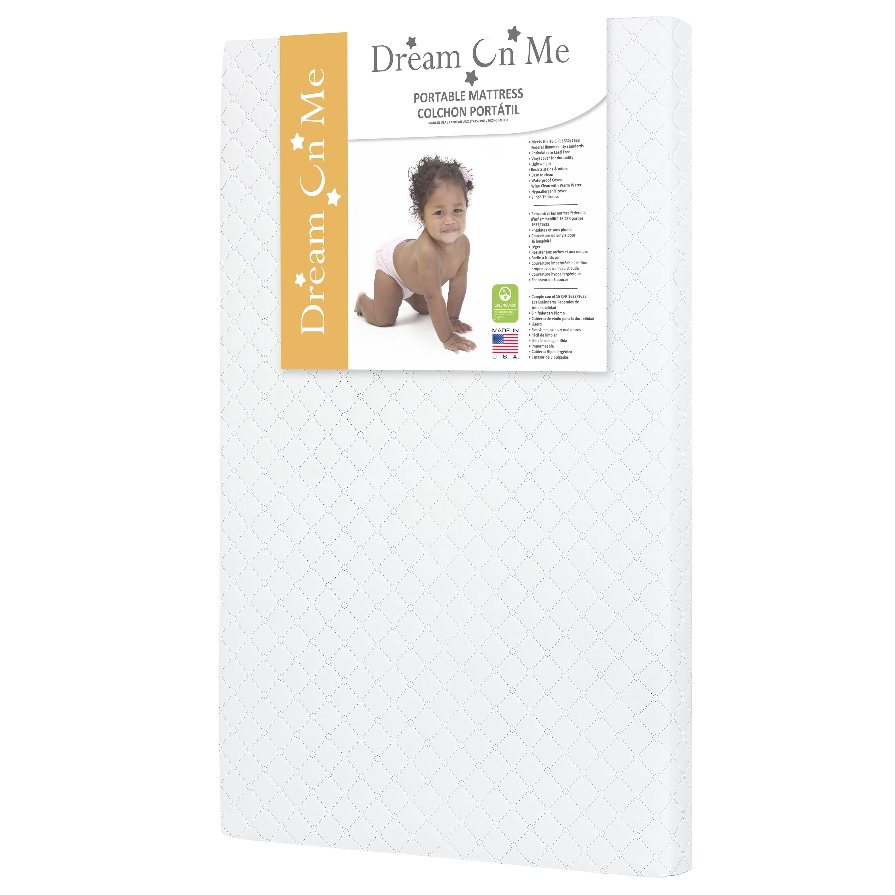 on Me, Sunset 3" Extra Firm Fiber Portable Crib Mattress - Image 7