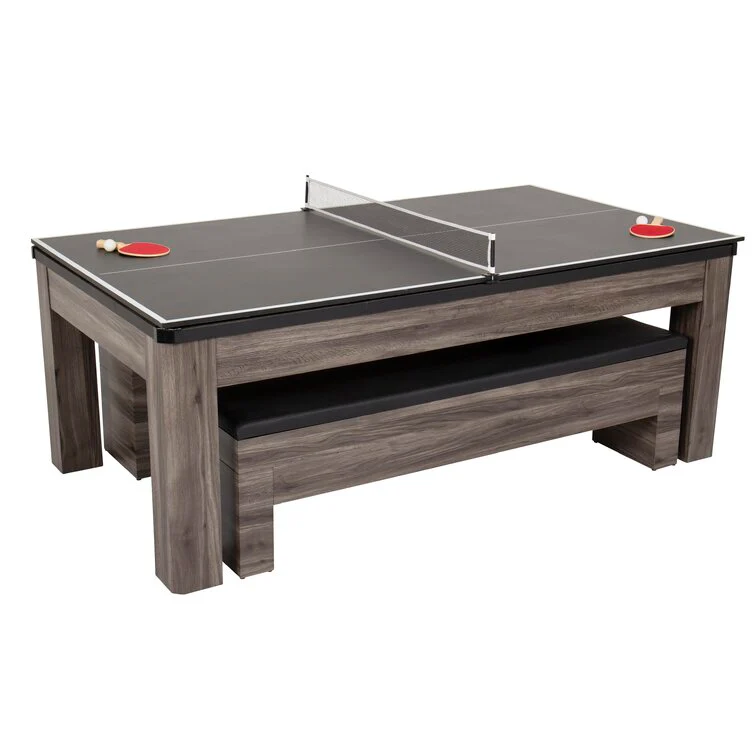 Table combinée 3 en 1 de 2,13 m (7 pi) comprenant billard, ping-pong et table à manger