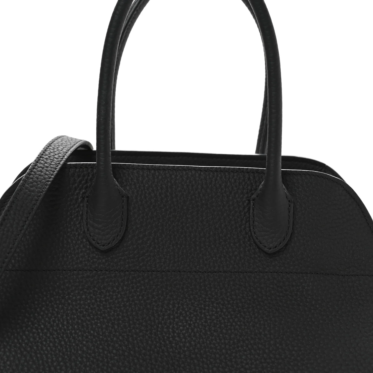 Grained Calfskin Soft Margaux 10 Bag Black