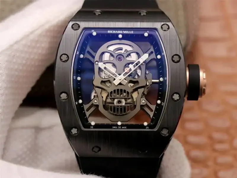 Richard Mille RM052-01 ZF Factory Black Ceramic Grey Skull Dial
