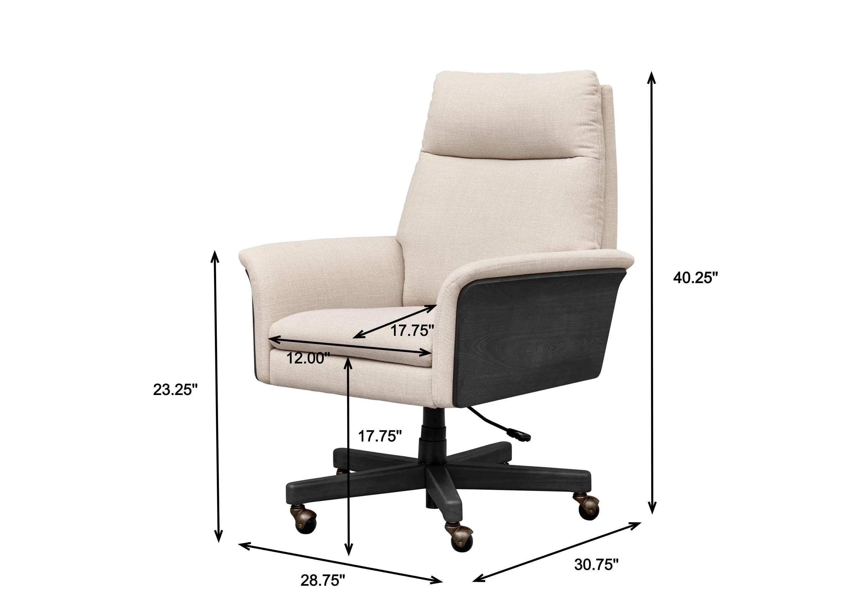 Better Homes & Gardens Juliet Tall Back Office Chair, Olive and Light Honey Finish