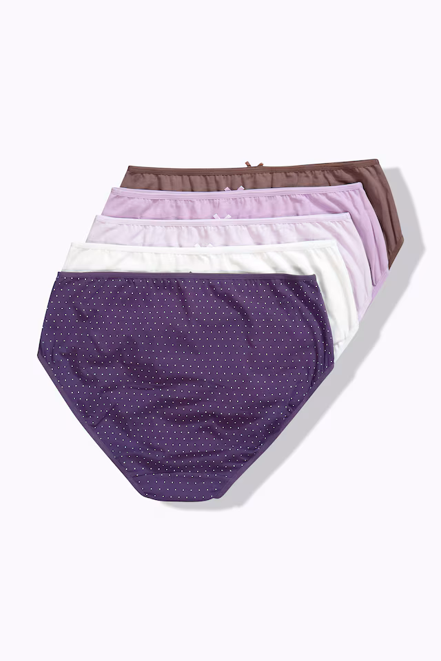 5 Pack Midi Brief- Polka Dot