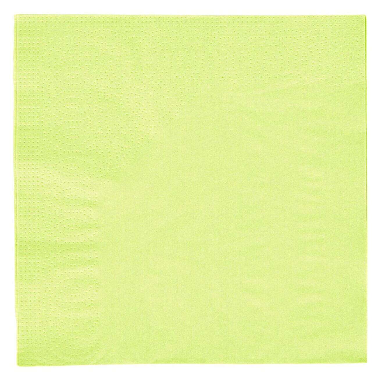 Lot de 100 serviettes en papier vert anis
