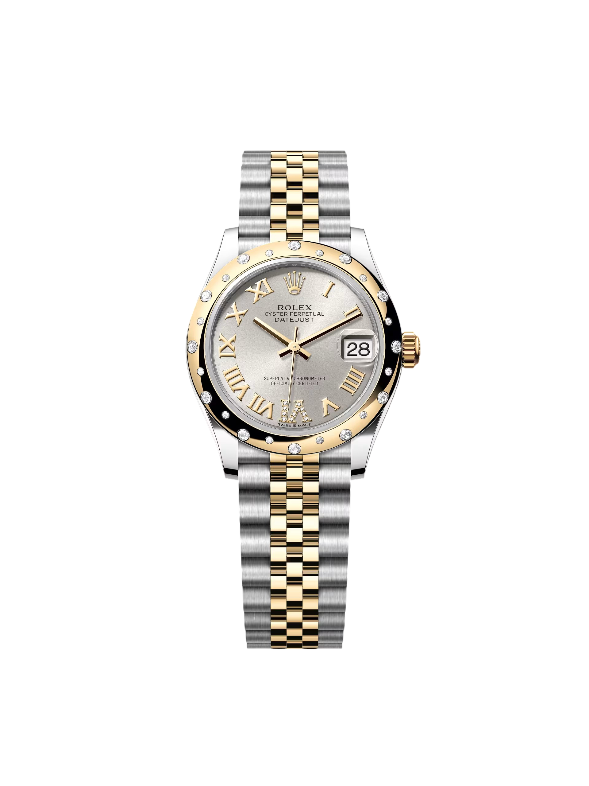 【Super Clone】RLX Datejust m278343-0003/0004 Silver Dial Yellow Rolesor Oyster Watch
