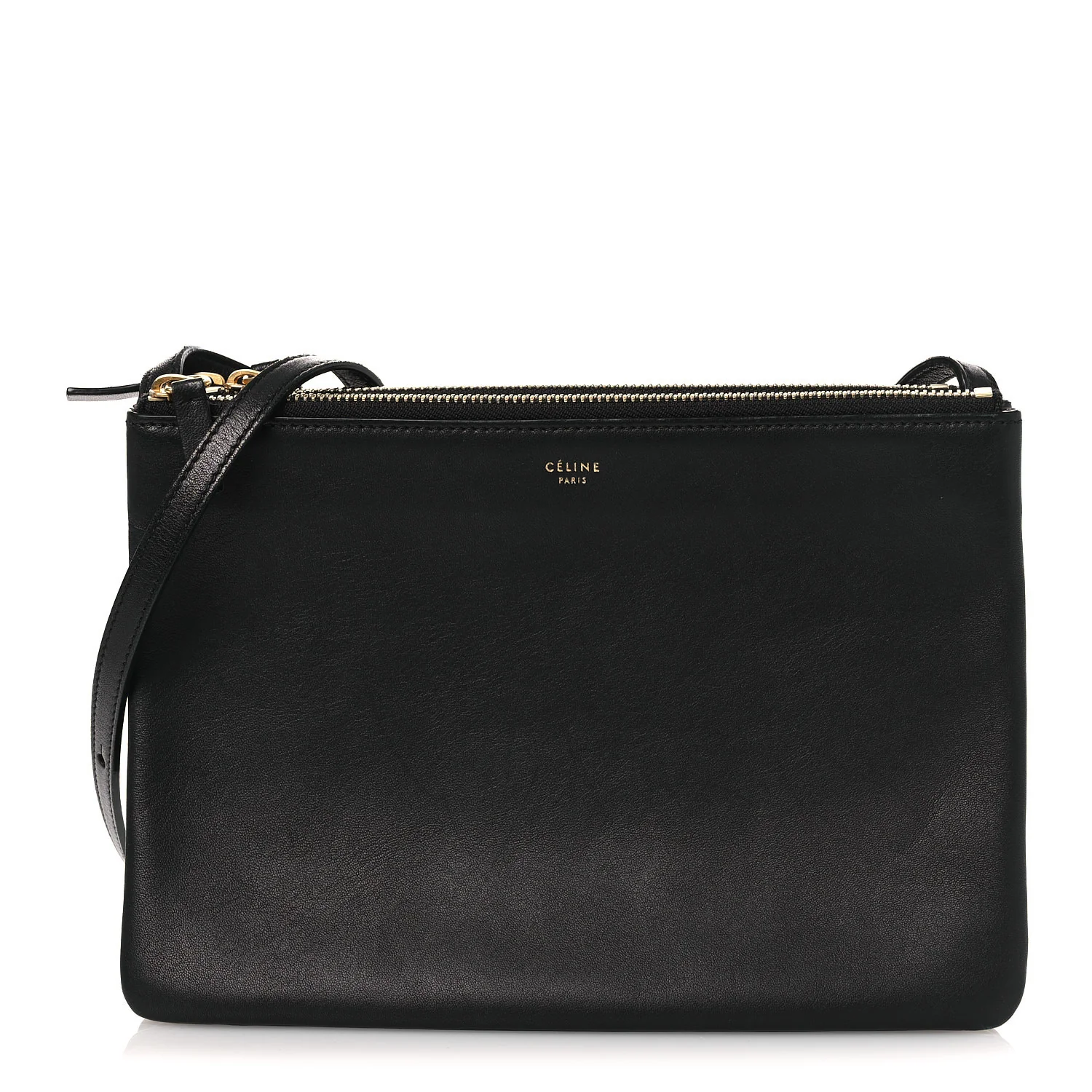 Lambskin Large Trio Crossbody Bag Black