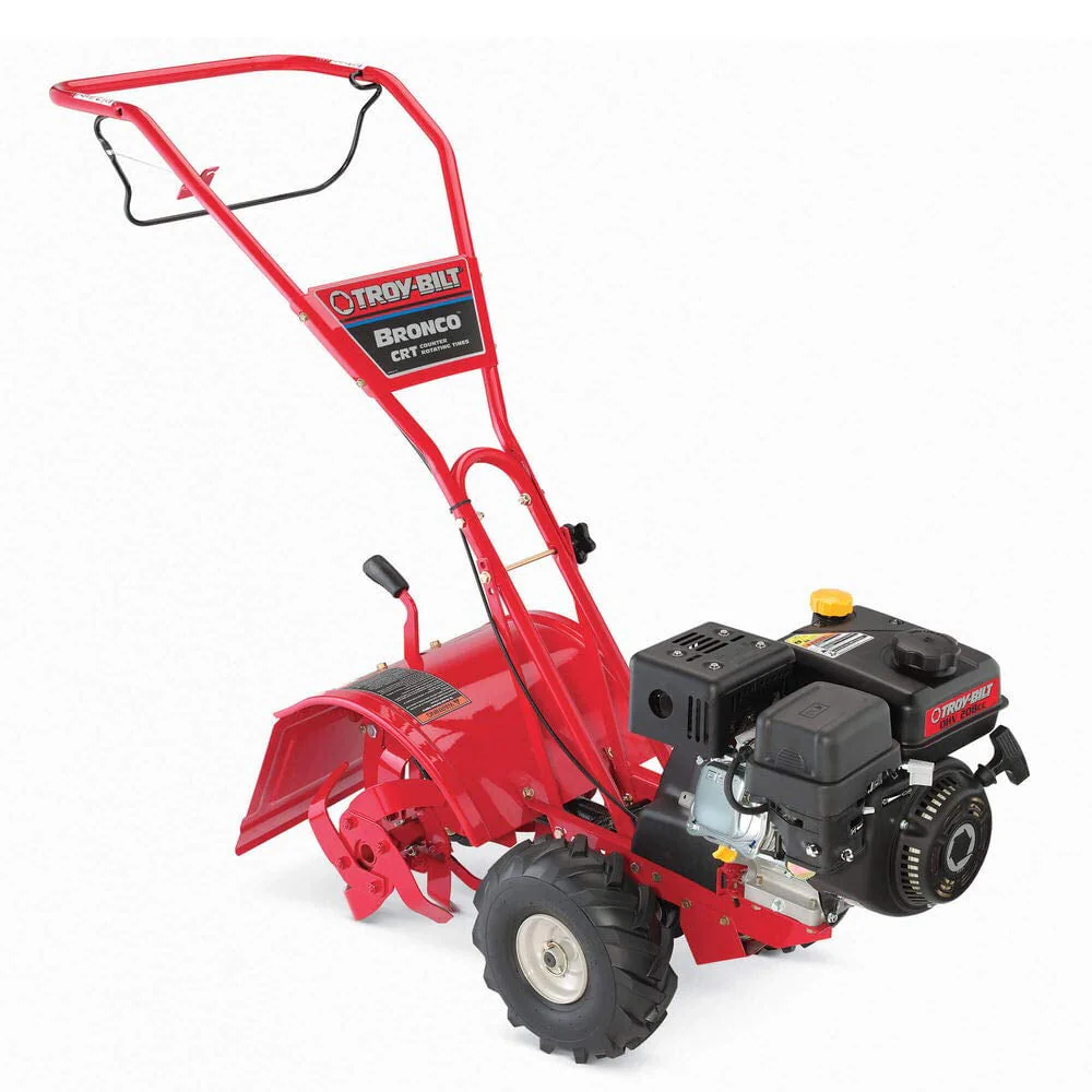 Restored Premium Troy - Bilt Bronco CRT Counter Rotating Tines Garden Tiller (Refurbished)