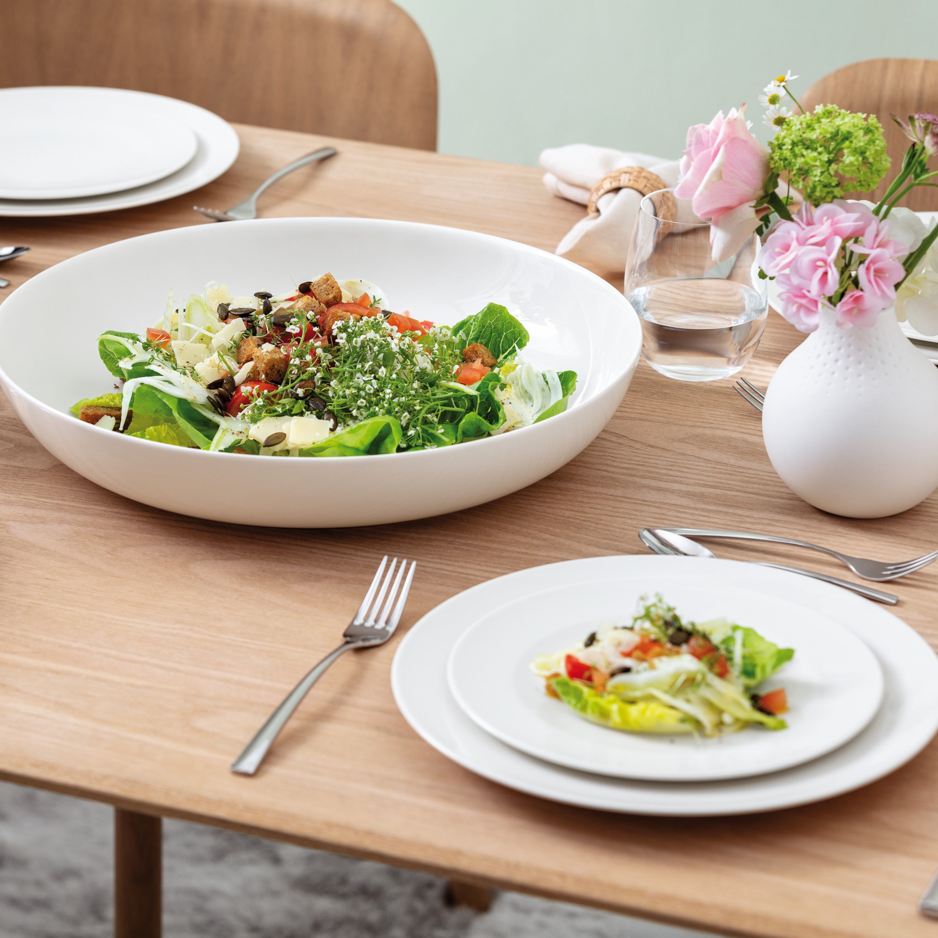 For Me Salad/ Dessert Plate - White, 8.5'', Premium Porcelain