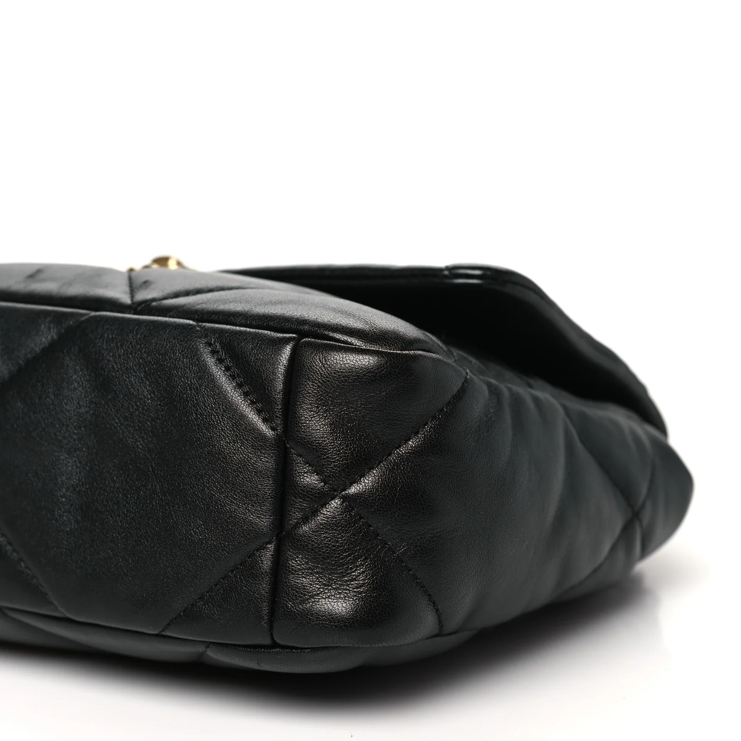 Lambskin Quilted Medium Chanel 19 Flap Black