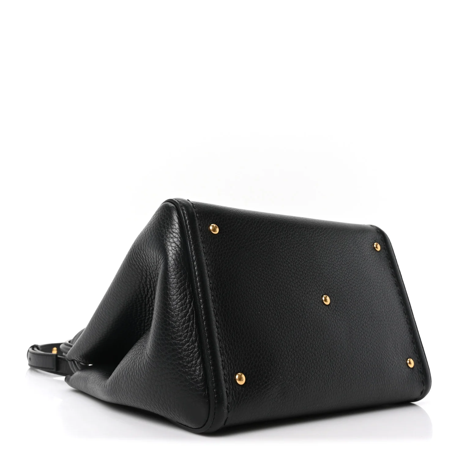 Soft Grainy Calfskin Alltime Medium Handbag Black