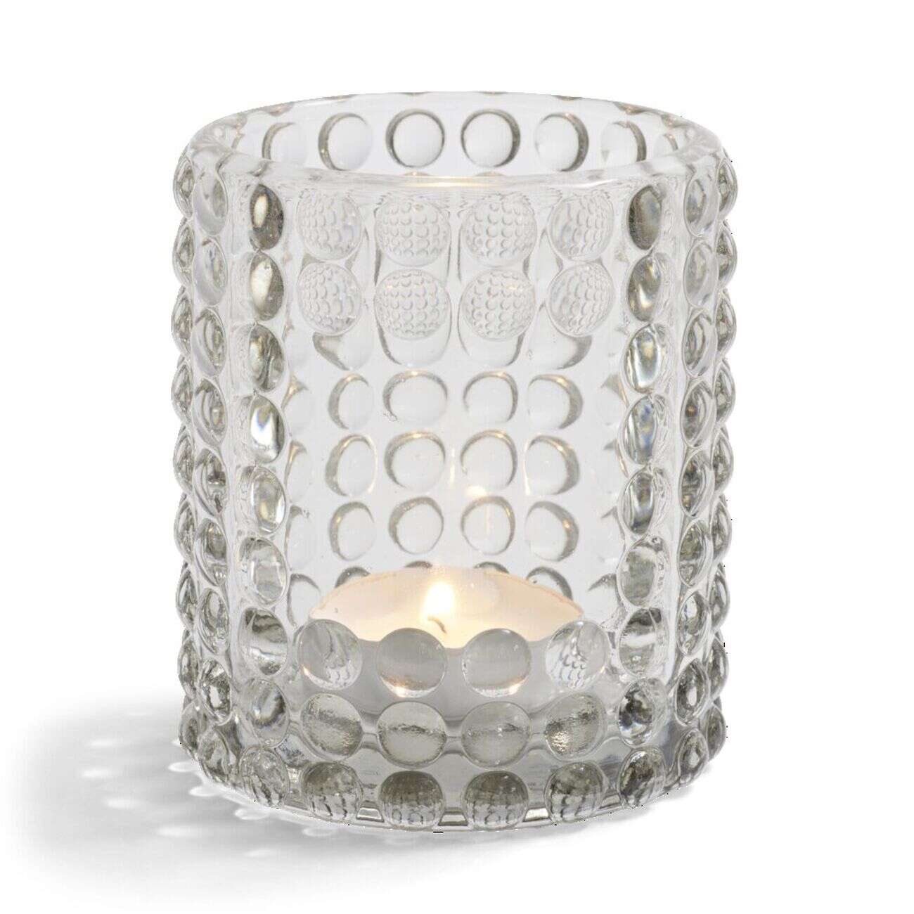 Bougeoir bubble gris Ø7,8cm