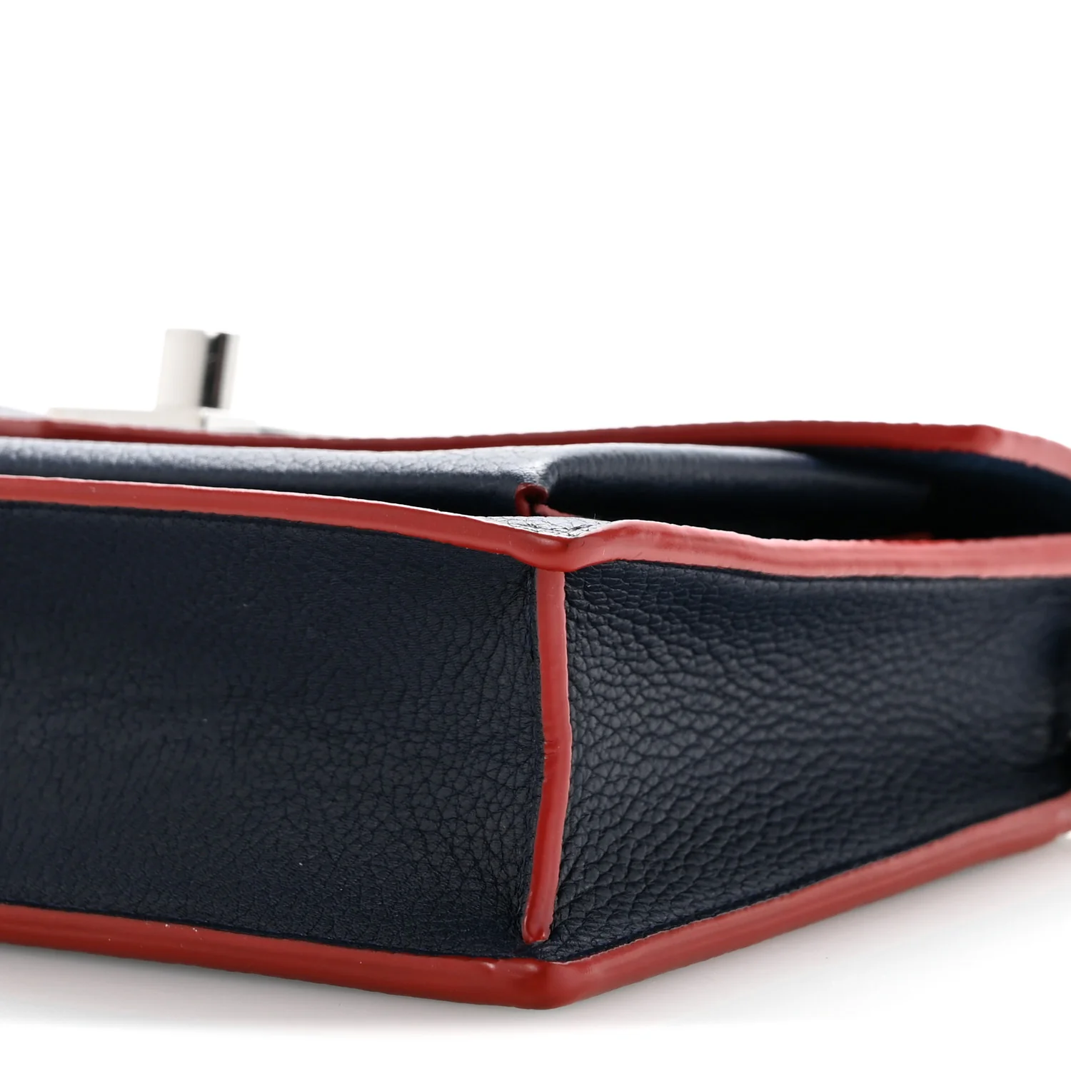 Soft Calfskin My Lockme Chain Pochette Marine Rouge