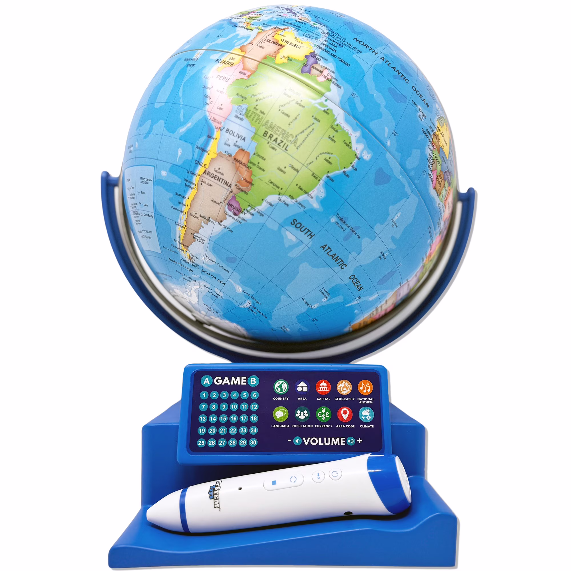 Interactive Talking Globe Touch Learn, Geographic Education Learning Set, Smart Pen, Electronic Game Panel, 300 Quiz Questions, Kids 6+(multi)