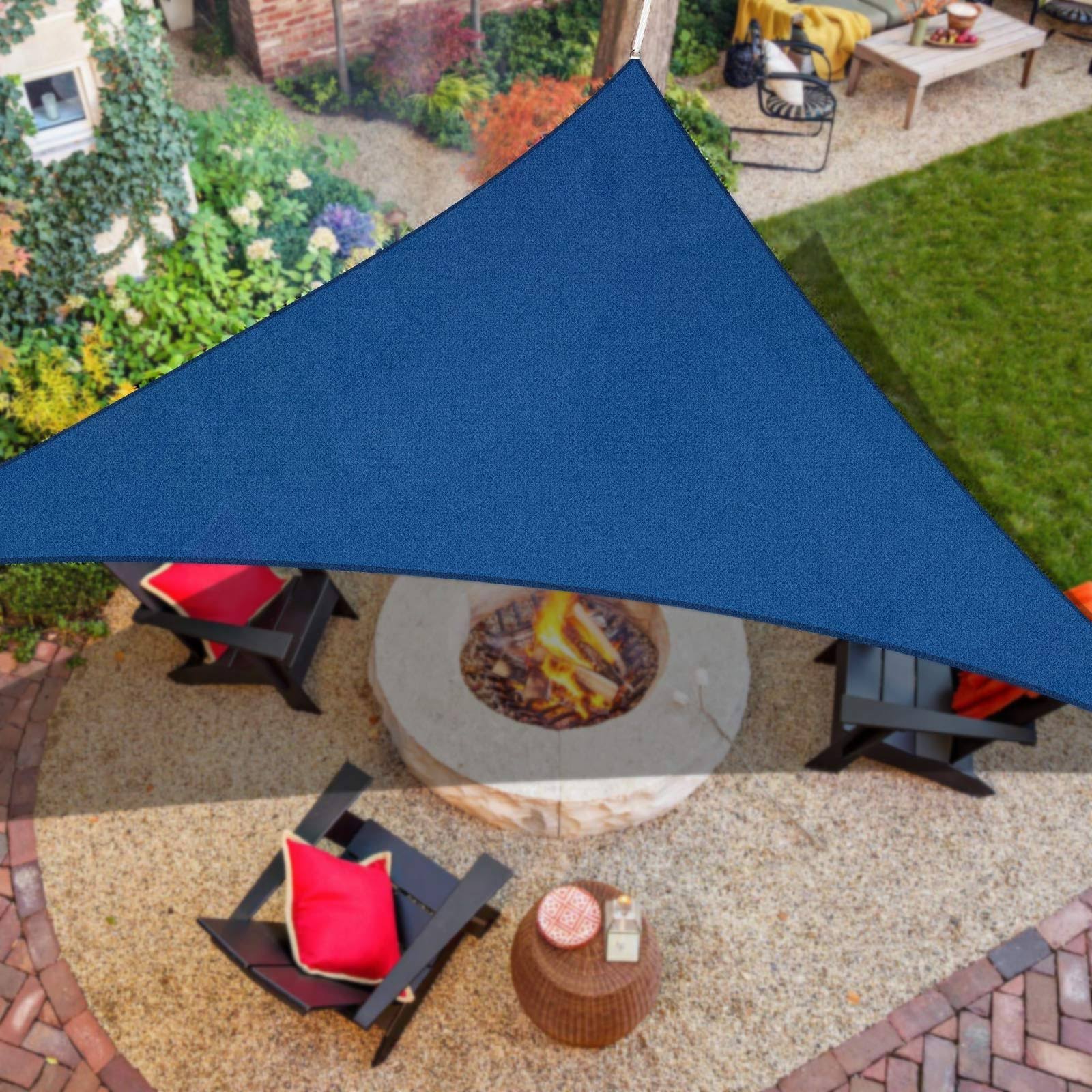 Icover Sun Shade Sail Canopy 910X910X910, 185GSM Fabric Permeable Pergolas Top Cover, for Outdoor Patio Lawn Garden Backyard Awn
