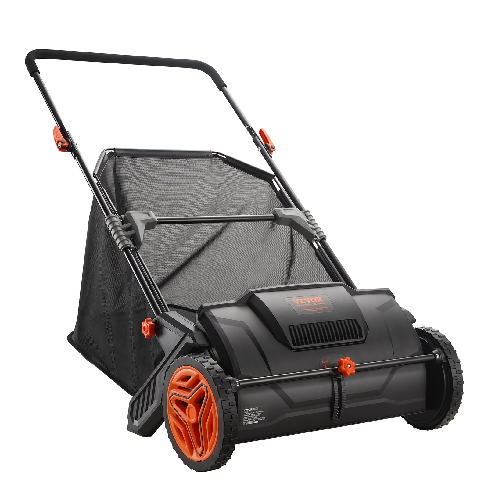 VEVOR Push Lawn Sweeper. 21 Inch Leaf & Grass Collector-Instock