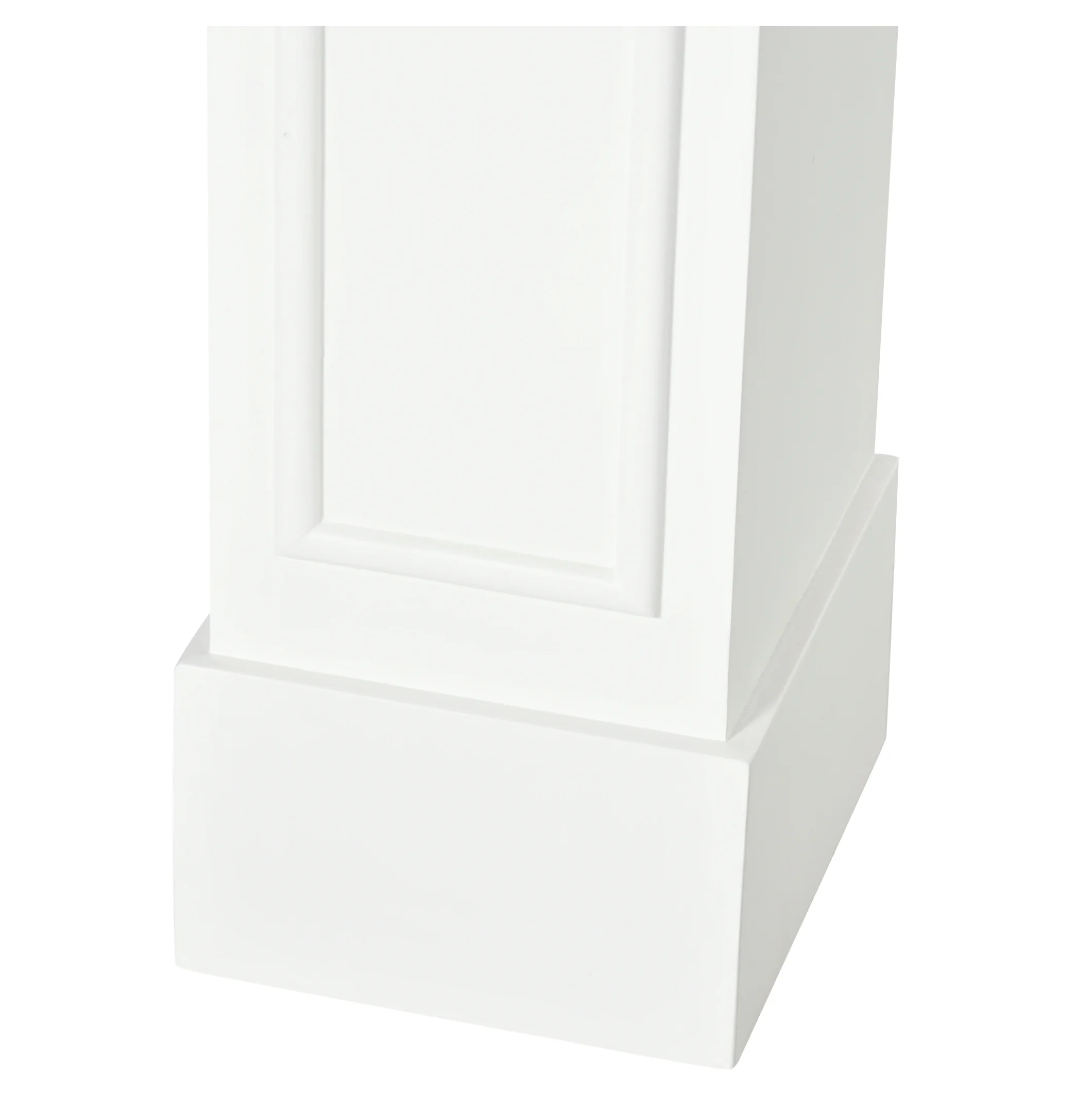 Modern Fireplace Mantel, Surround Mantels for Fireplace with Decorative Pattern Interior Width 29" White - Image 3