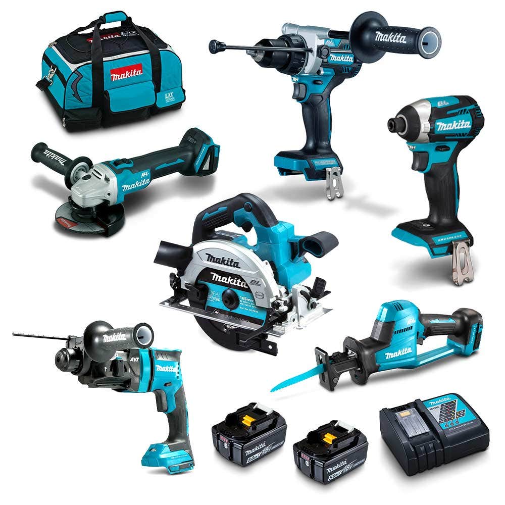 MAKITA Kit combiné 18 V 6 pièces 2 x 5,0 Ah DLX6125TX1