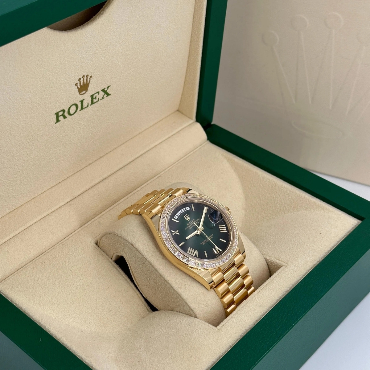 [Super Clone]RLX Day-Date 40mm 228398TBR-0042 Green Ombré Dial President Watch【Super Clone】