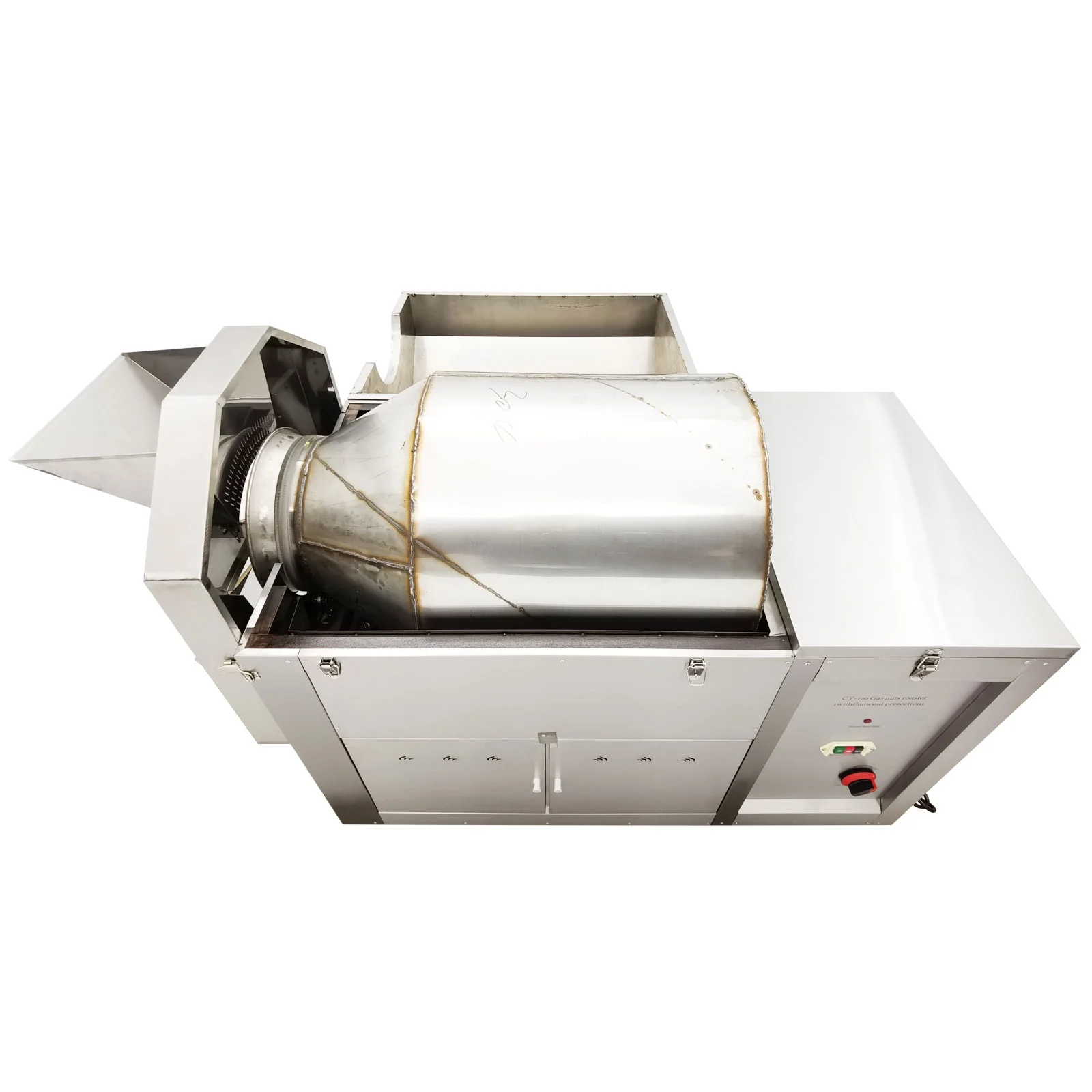 50KG Coffee Bean Nut Roaster Drum Frying Machine Gas Heating Fully Automatic Commercial