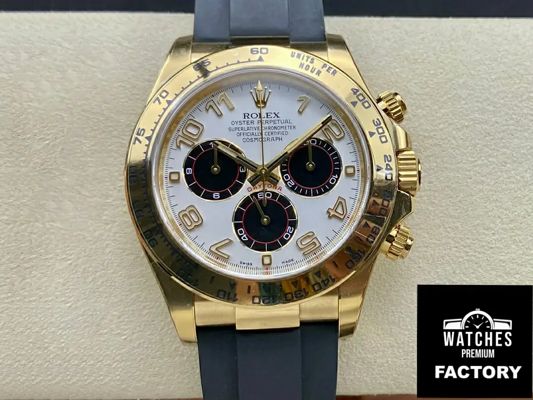 Rolex Cosmograph Daytona 116528 Clean Factory Black Rubber Strap