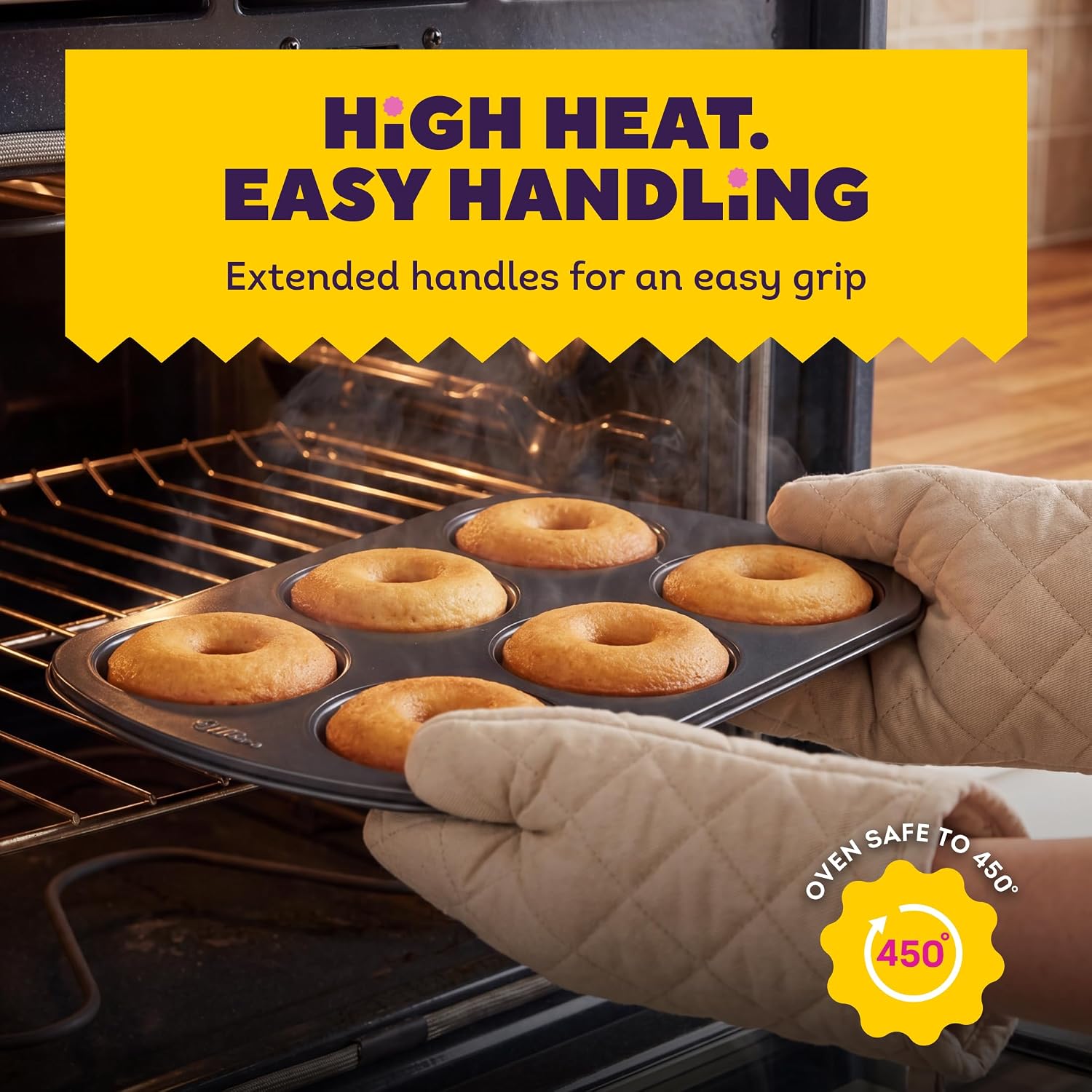 Wilton Gold Non-Stick Donut Pan Set, Made Without PFAS, 2-Piece