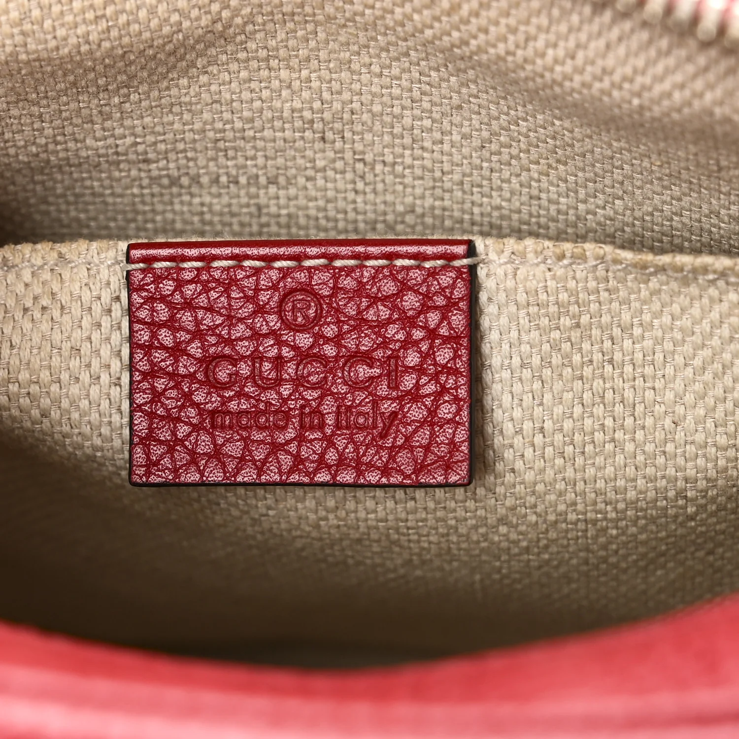 Pebbled Calfskin Small Soho Disco Bag Tabasco Red